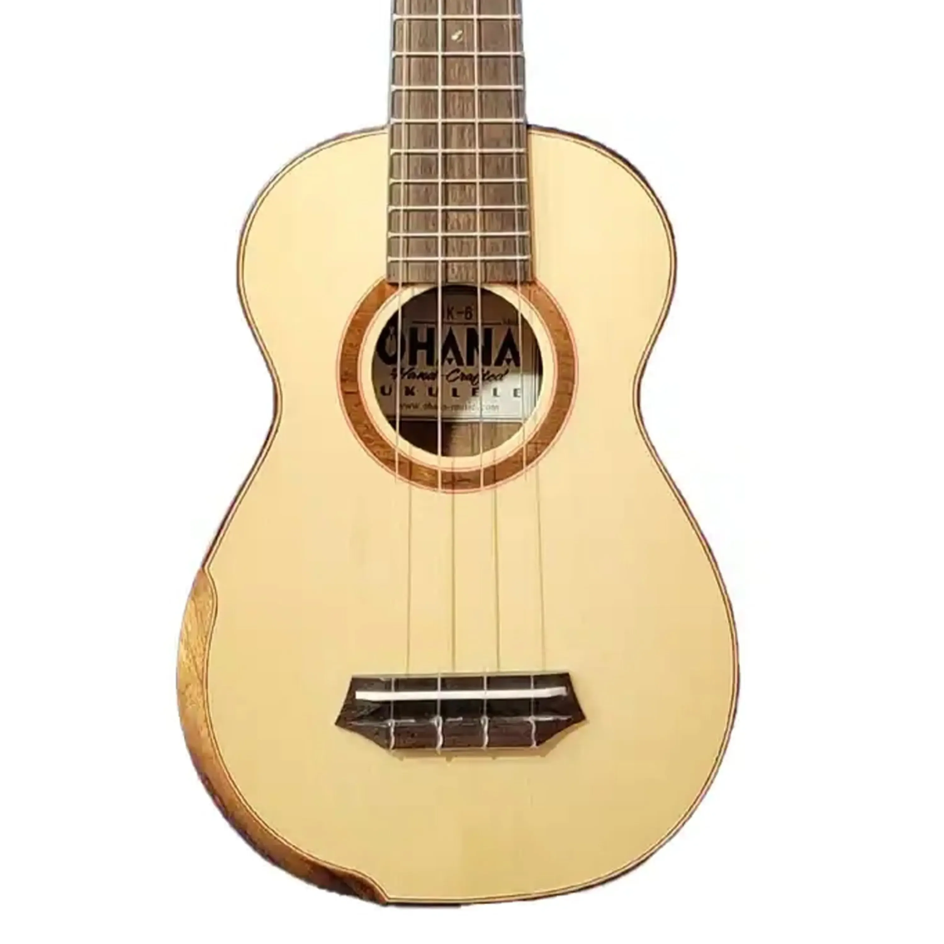 Ohana SK-6 Solid Spruce & Acacia Soprano Ukulele - Image 2