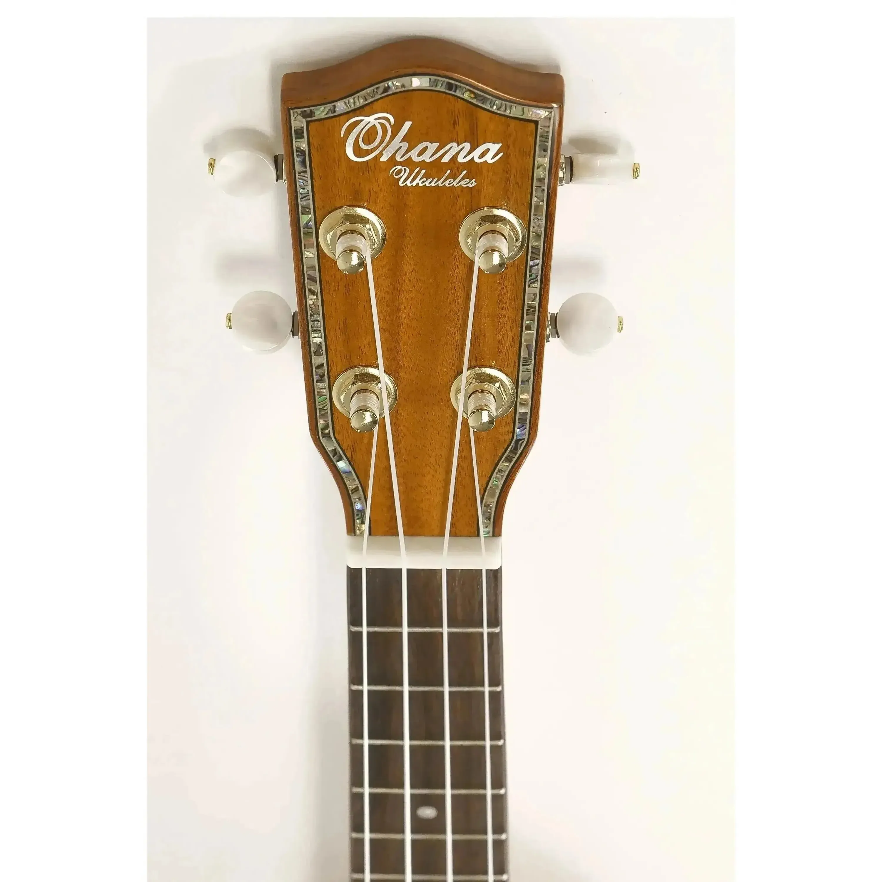 Ohana TK-350G Gloss Solid Hawaiian Koa Tenor Ukulele - Image 5