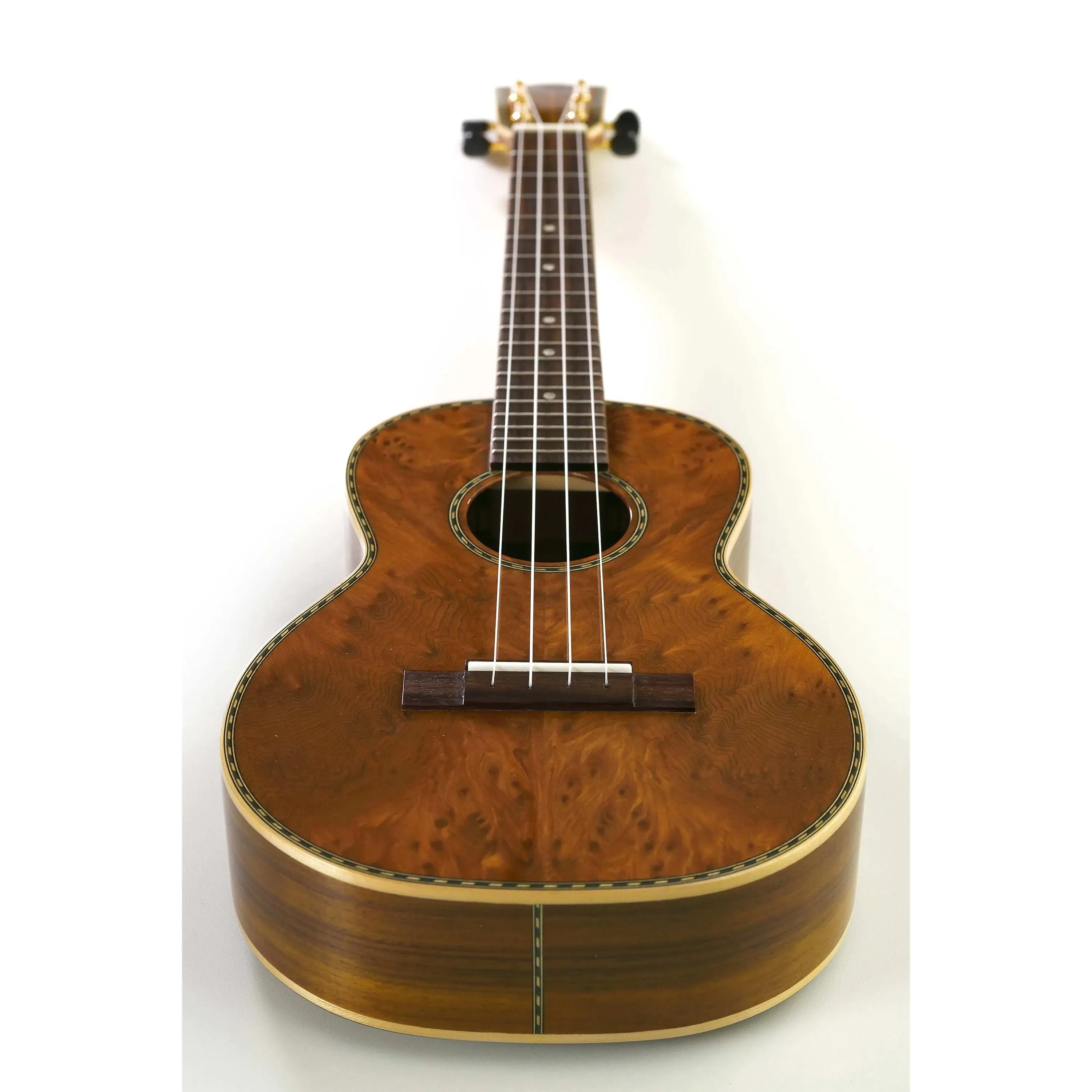 Ohana TK-43 Tenor Ukulele Solid Burled Redwood & Rosewood - Limited Edition - Image 3