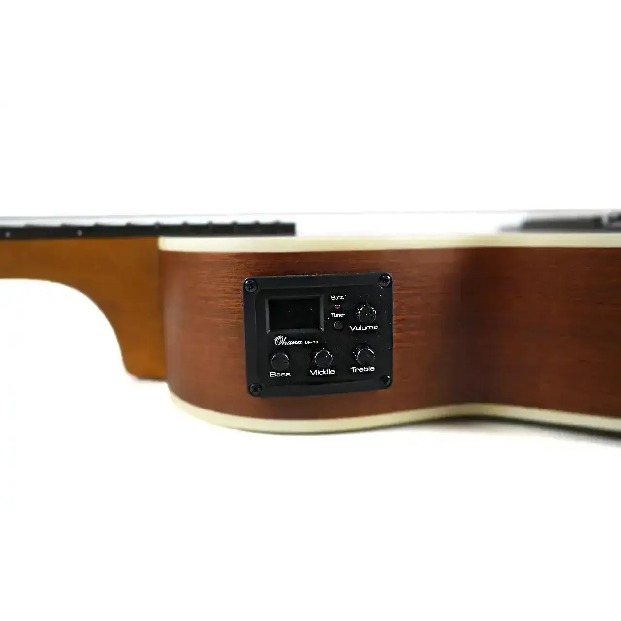 Ohana TKGL-20E Solid Mahogany Top 6-String Guitarlele w/ Pickup - A To A Tuning - Image 4