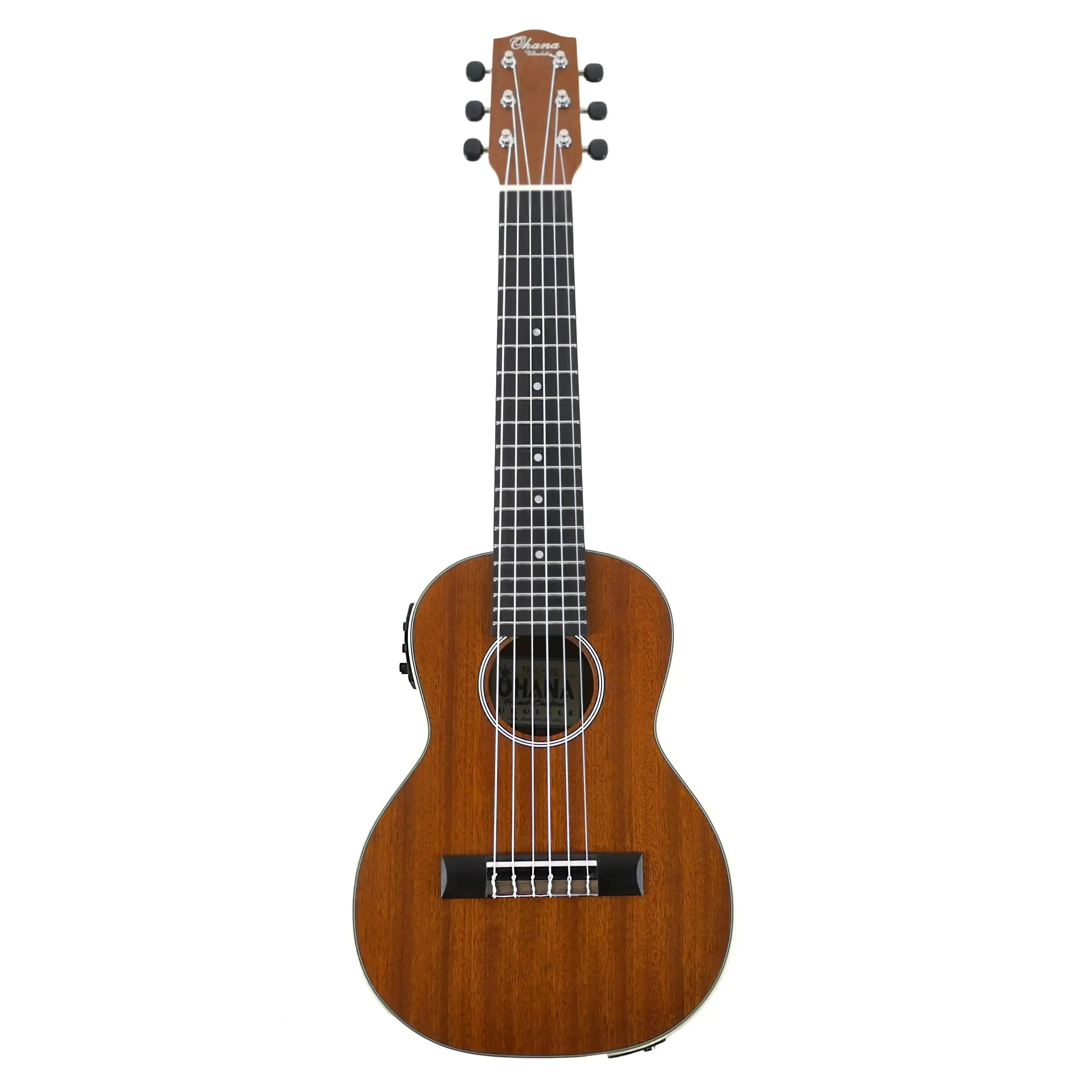 Ohana TKGL-20E Solid Mahogany Top 6-String Guitarlele w/ Pickup - A To A Tuning - Image 5