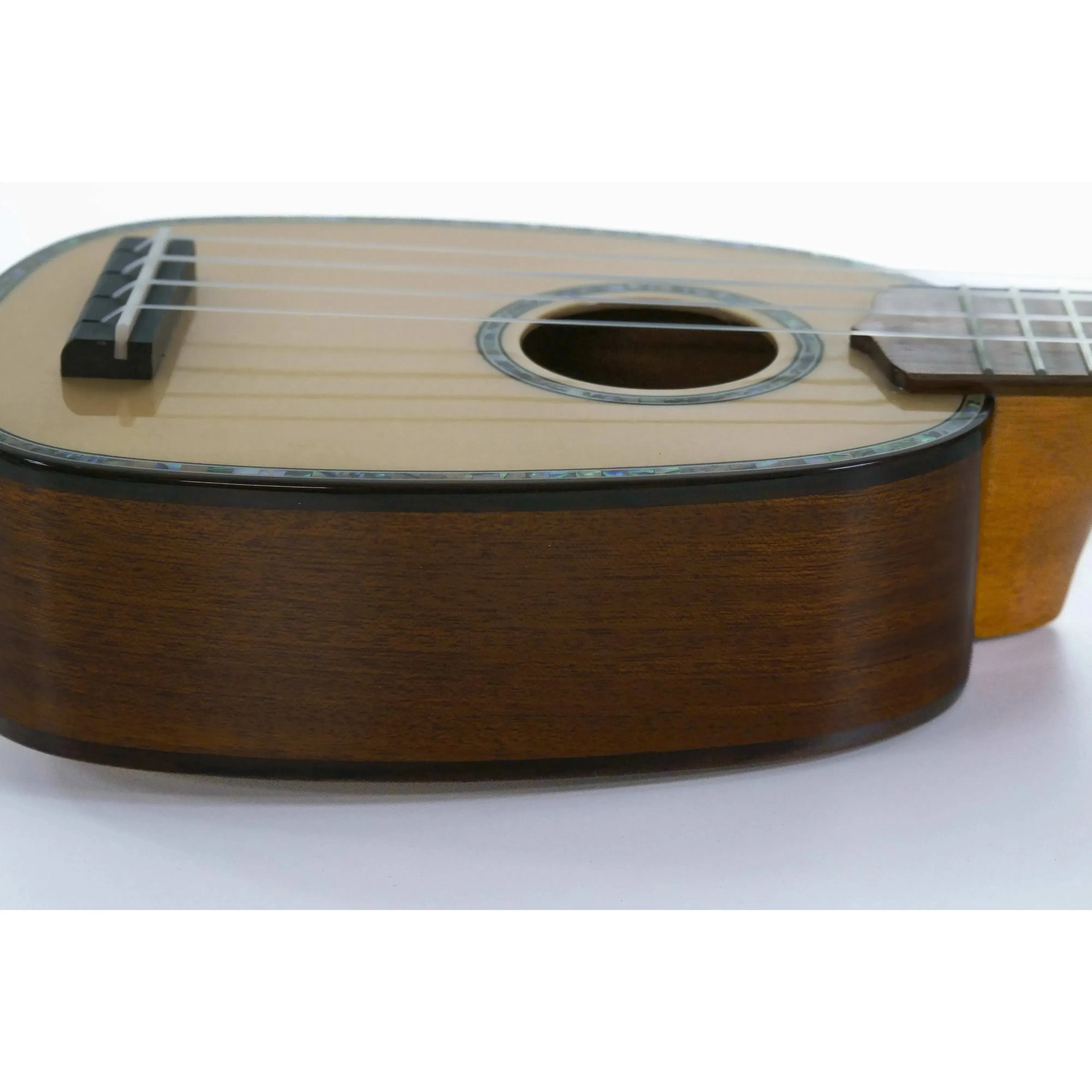 Ohana TTPK-70G Solid Spruce & Mahogany Pineapple Sopranissimo Ukulele - Image 3