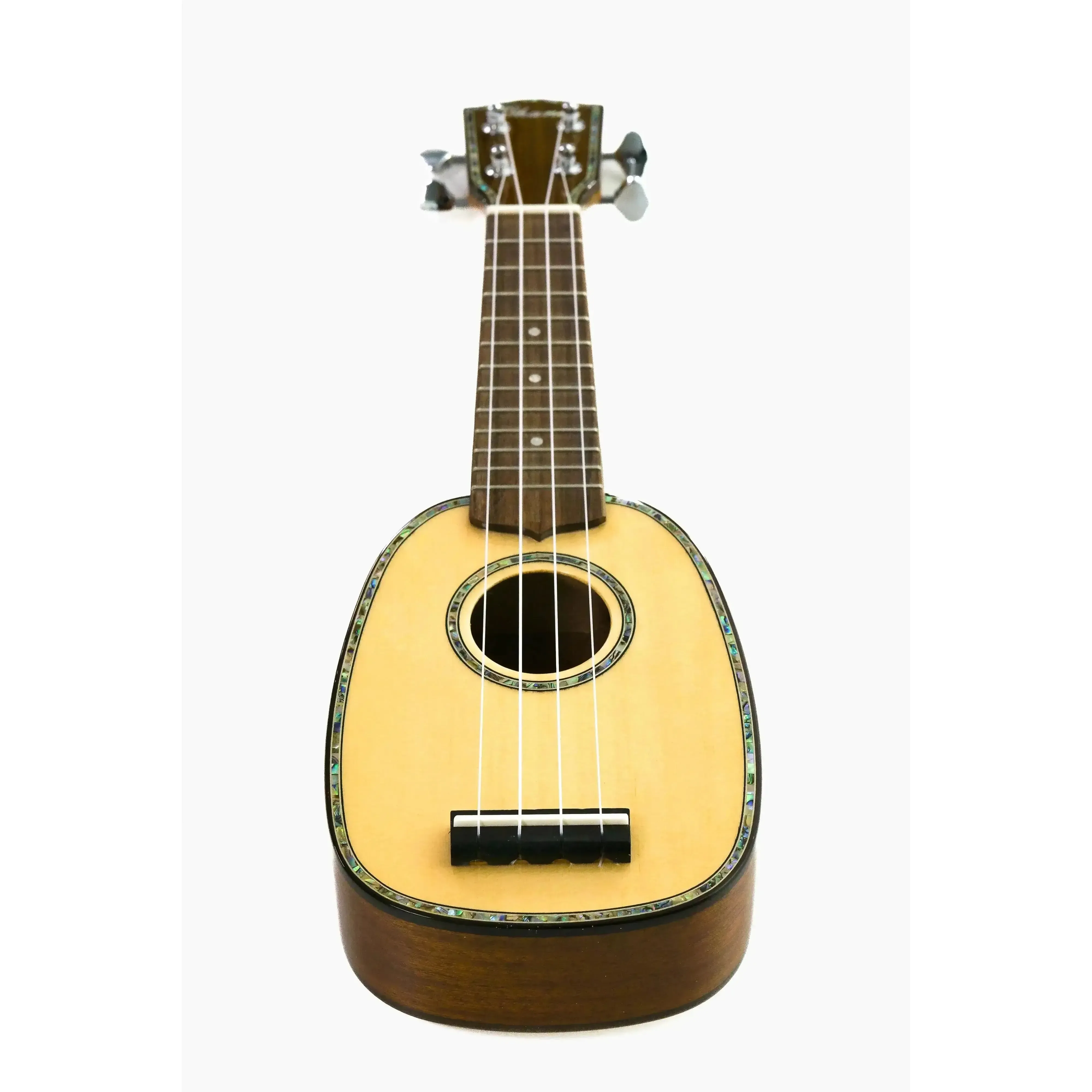 Ohana TTPK-70G Solid Spruce & Mahogany Pineapple Sopranissimo Ukulele - Image 4