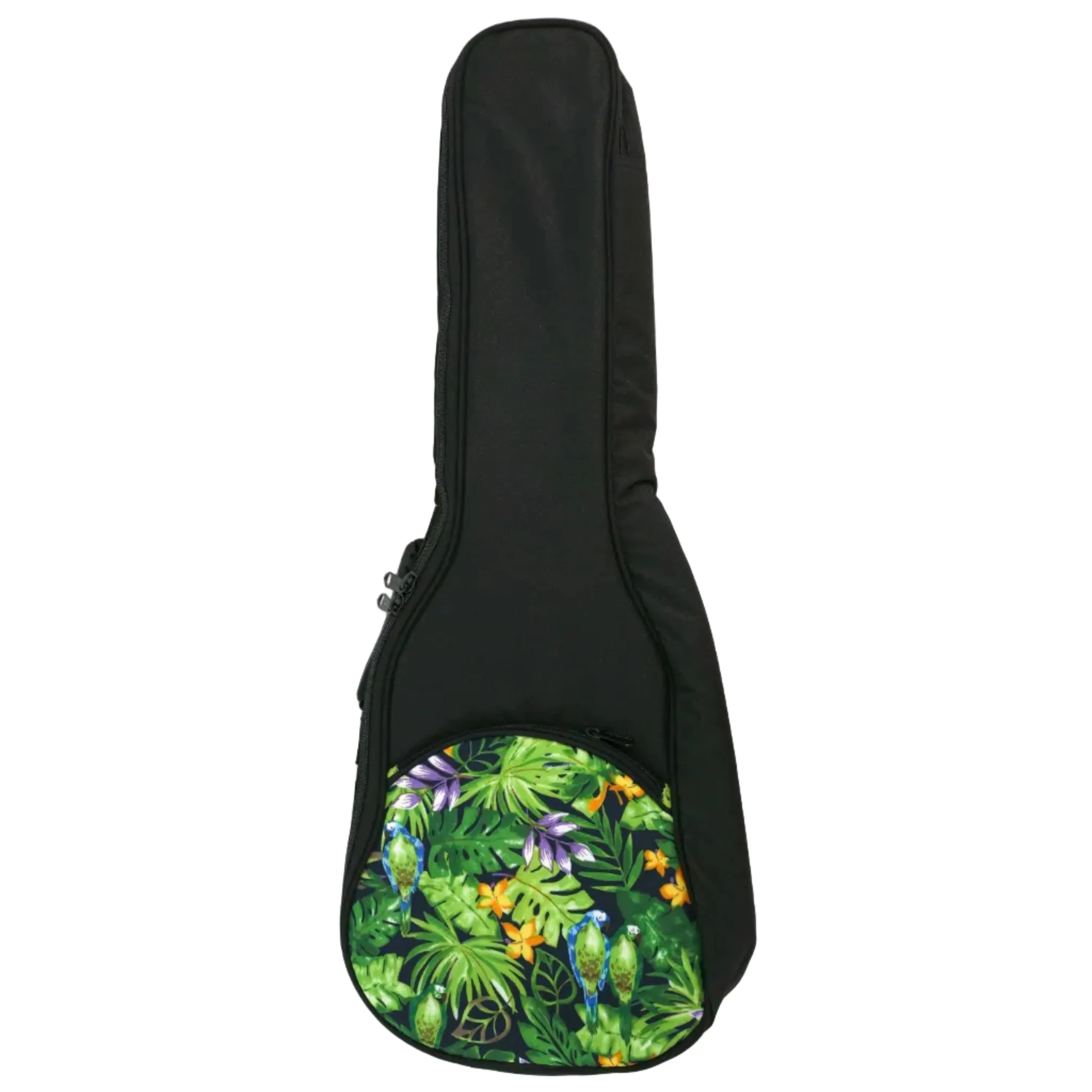 Ohana UB-24-GN Green Floral Print Ukulele Gigbag - CONCERT