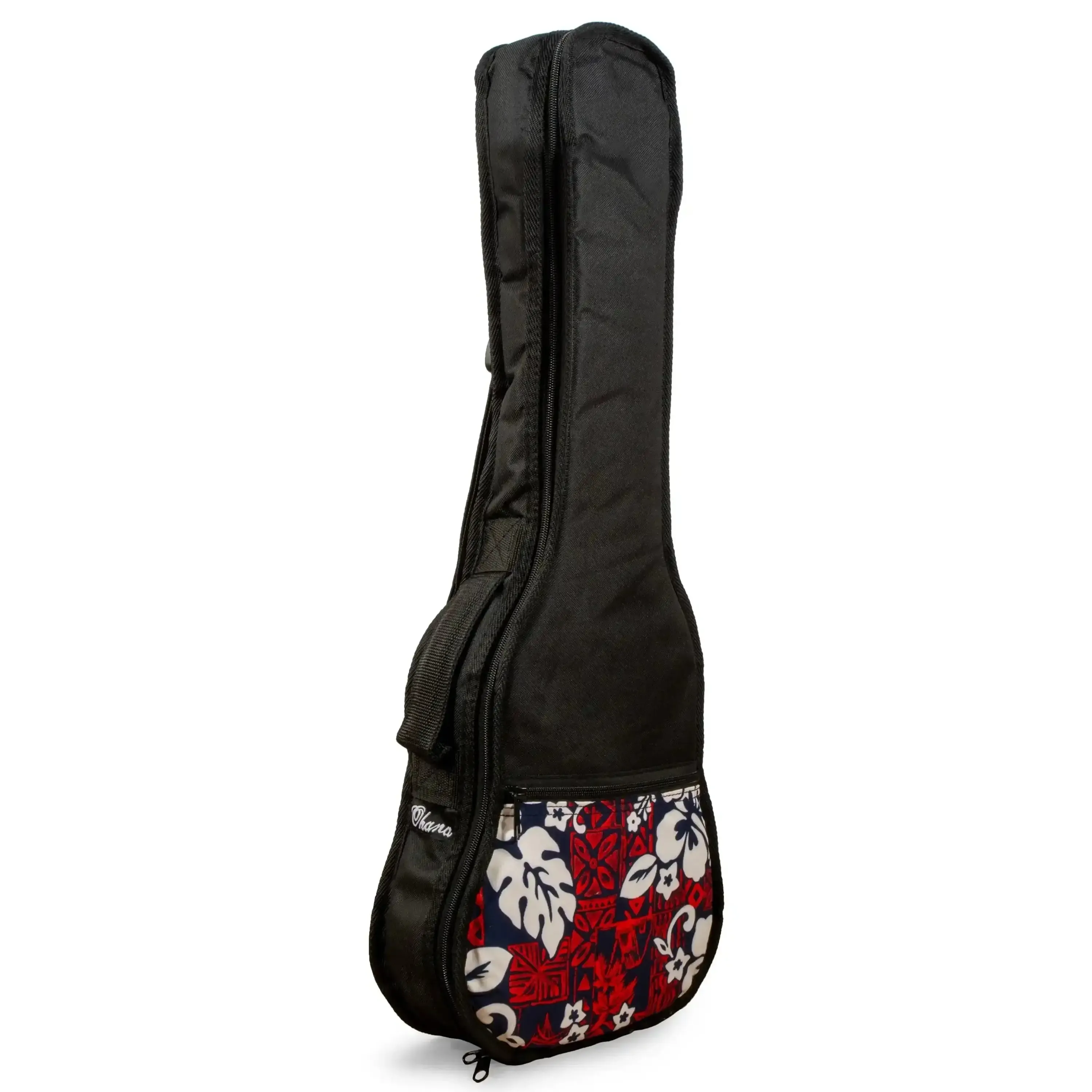 Ohana UB-31-RD Hawaiian Floral Print Ukulele Gigbag - BARITONE