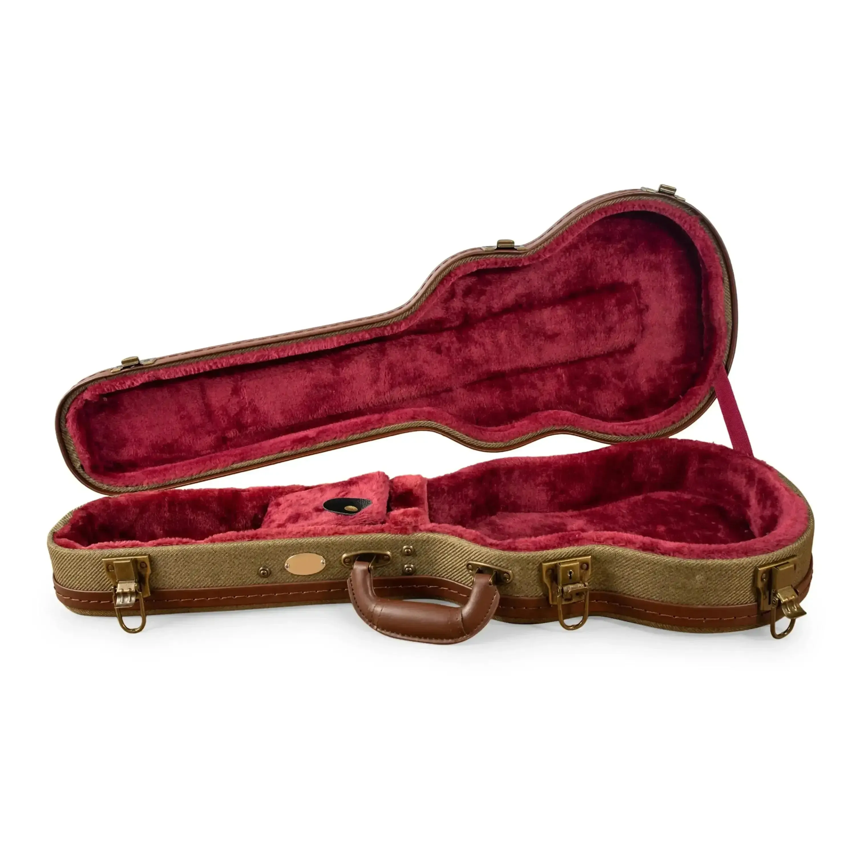 Ohana UOT-21 Olive Twill Soprano Ukulele Hardshell Case - Image 3