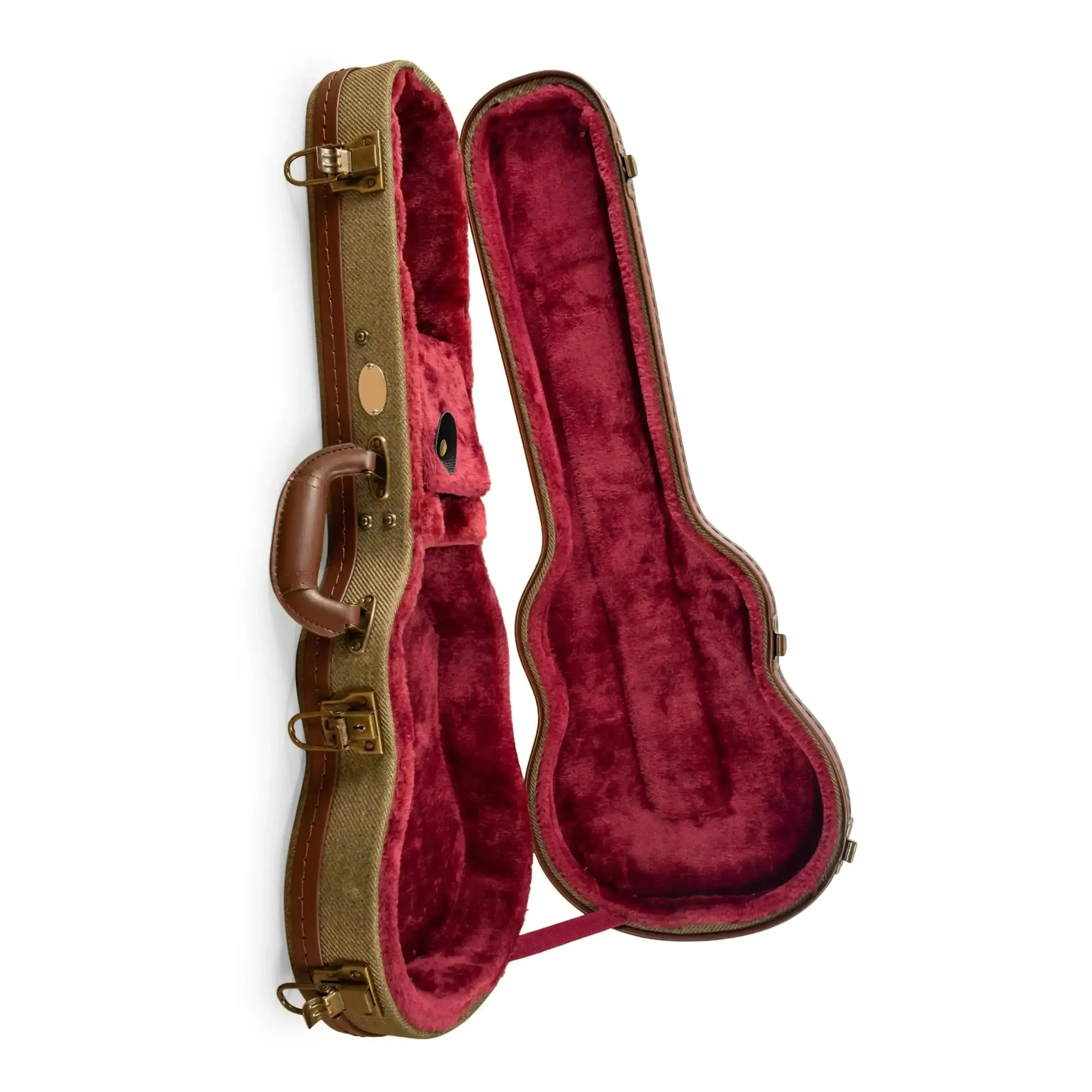 Ohana UOT-24 Olive Twill Concert Ukulele Hardshell Case - Image 3