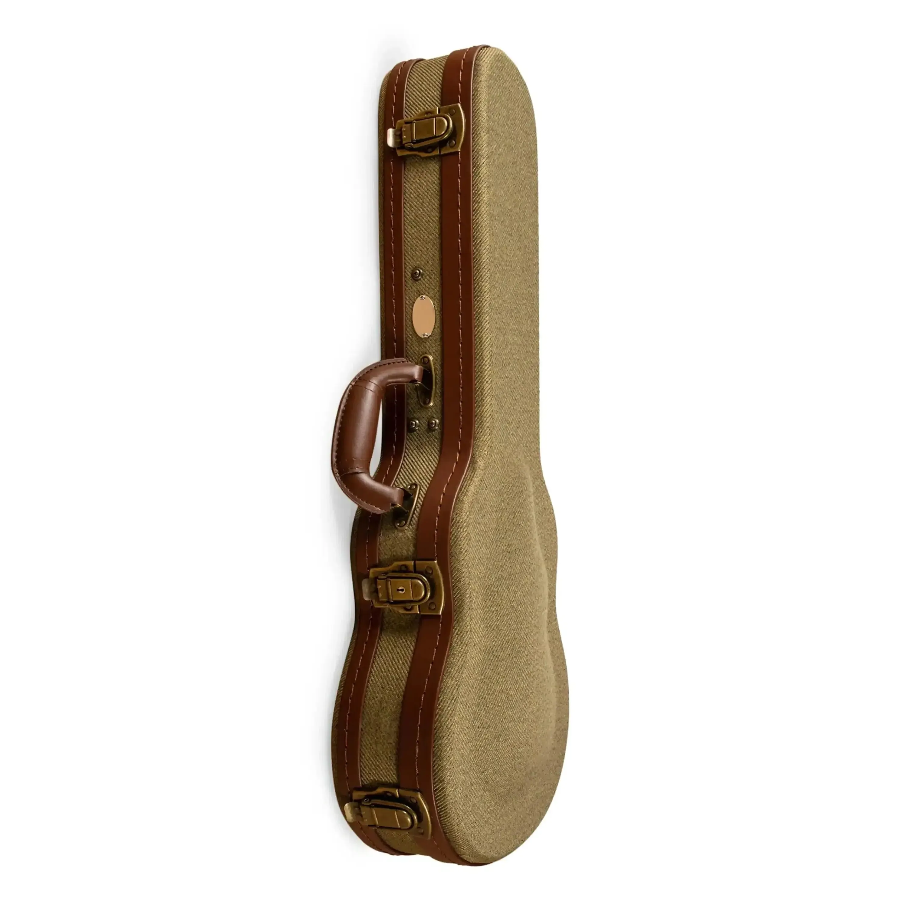 Ohana UOT-24 Olive Twill Concert Ukulele Hardshell Case - Image 4