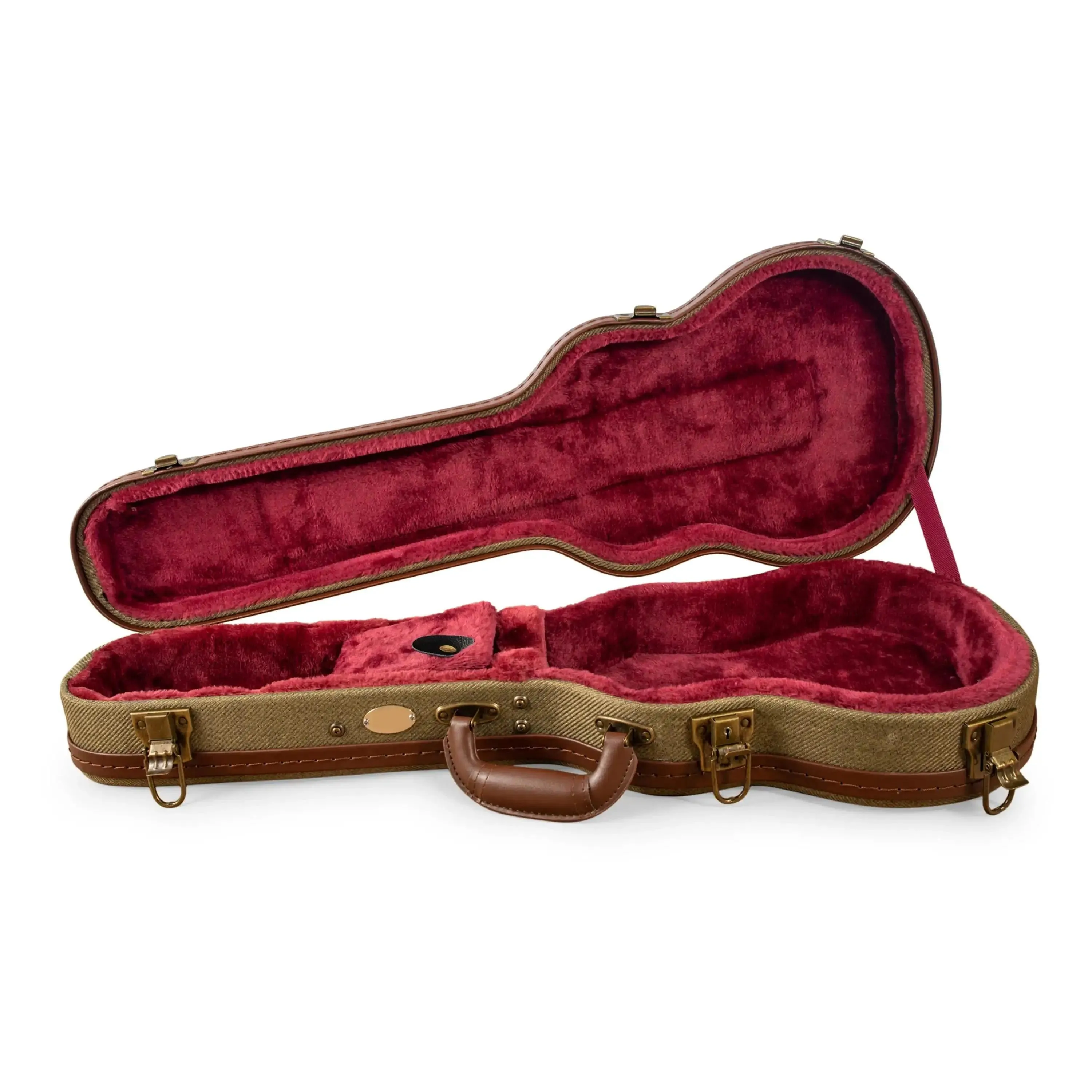 Ohana UOT-24 Olive Twill Concert Ukulele Hardshell Case - Discounted - Image 3