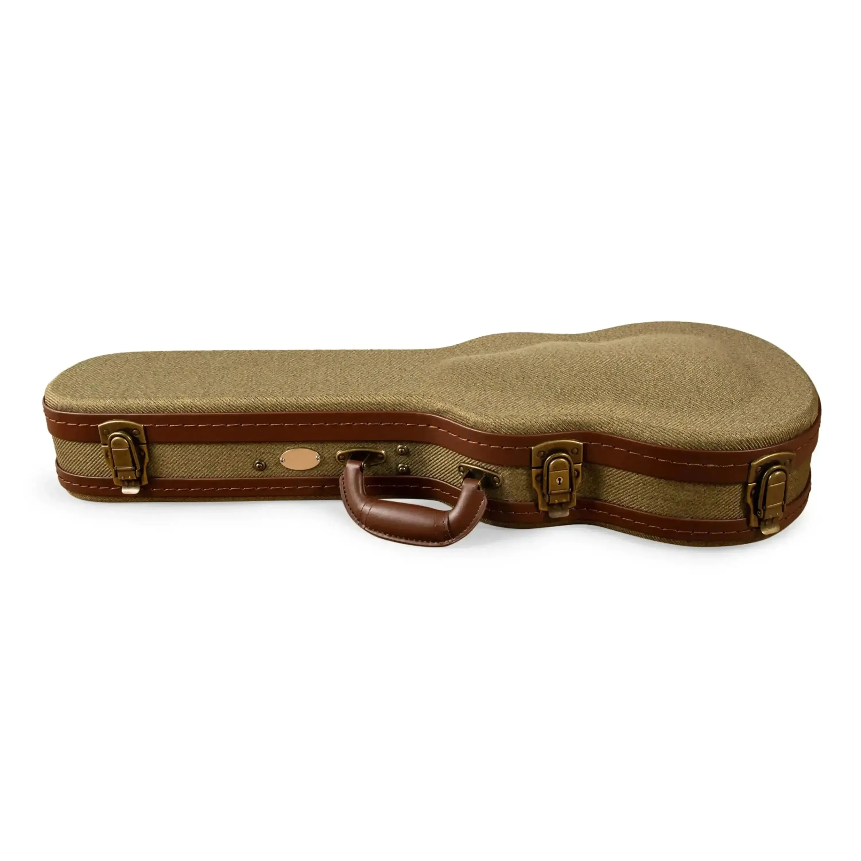Ohana UOT-27 Olive Twill Tenor Ukulele Hardshell Case - Image 4