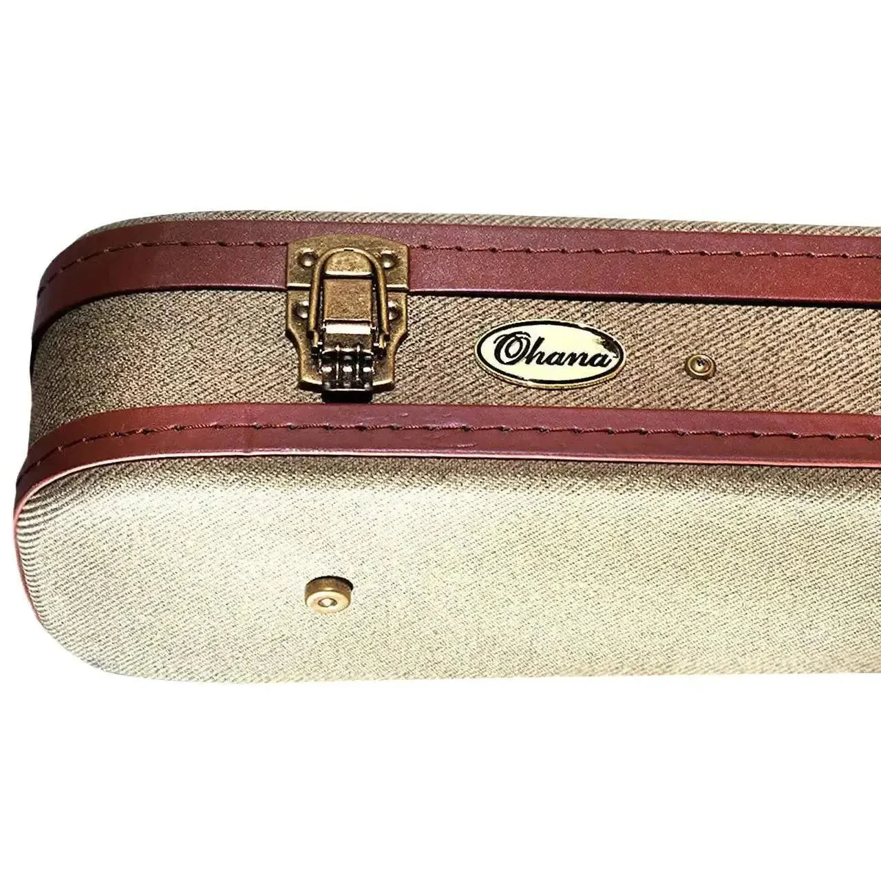 Ohana UOT-27 Olive Twill Tenor Ukulele Hardshell Case - Image 5