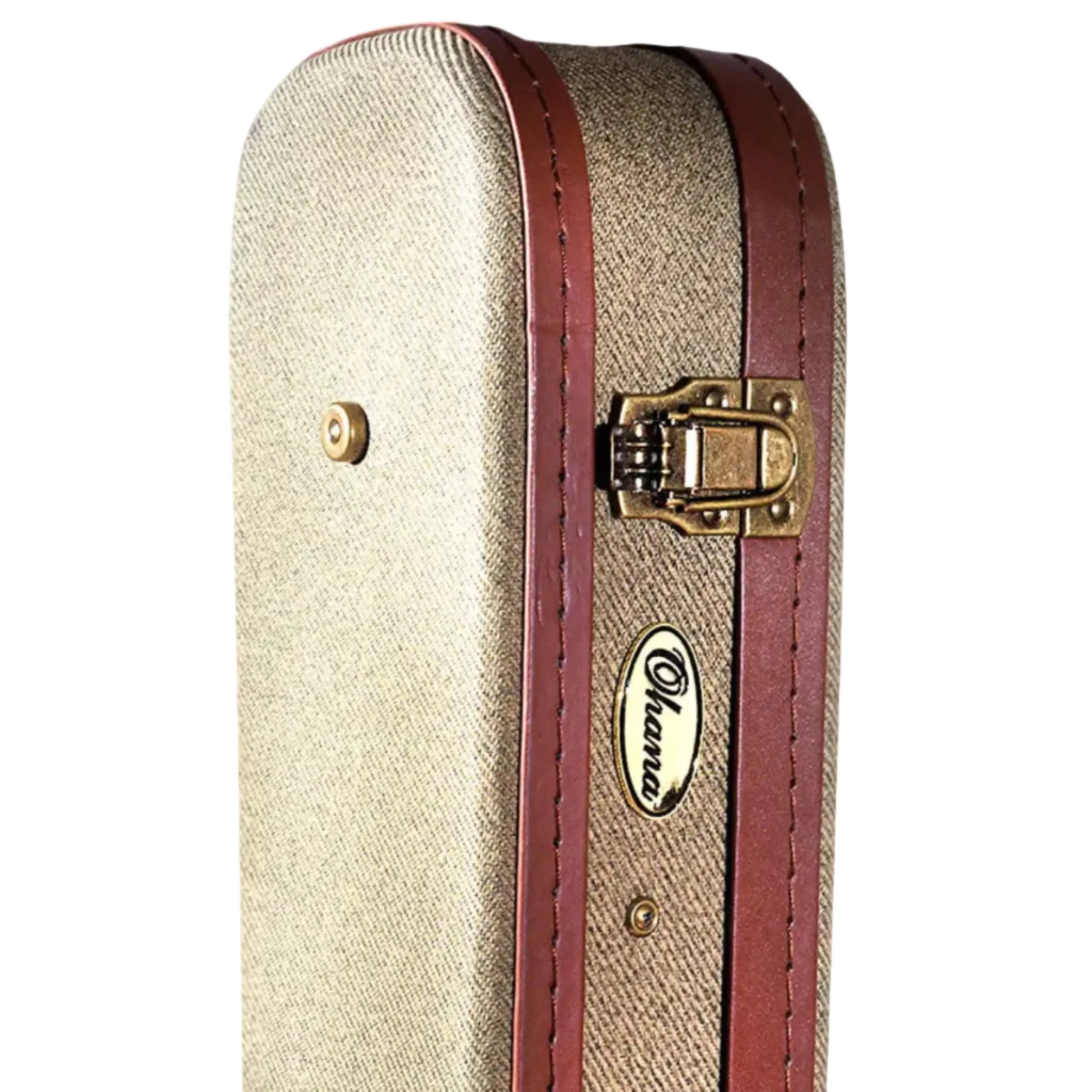 Ohana UOT-31 Olive Twill Baritone Ukulele Hardshell Case - Image 5
