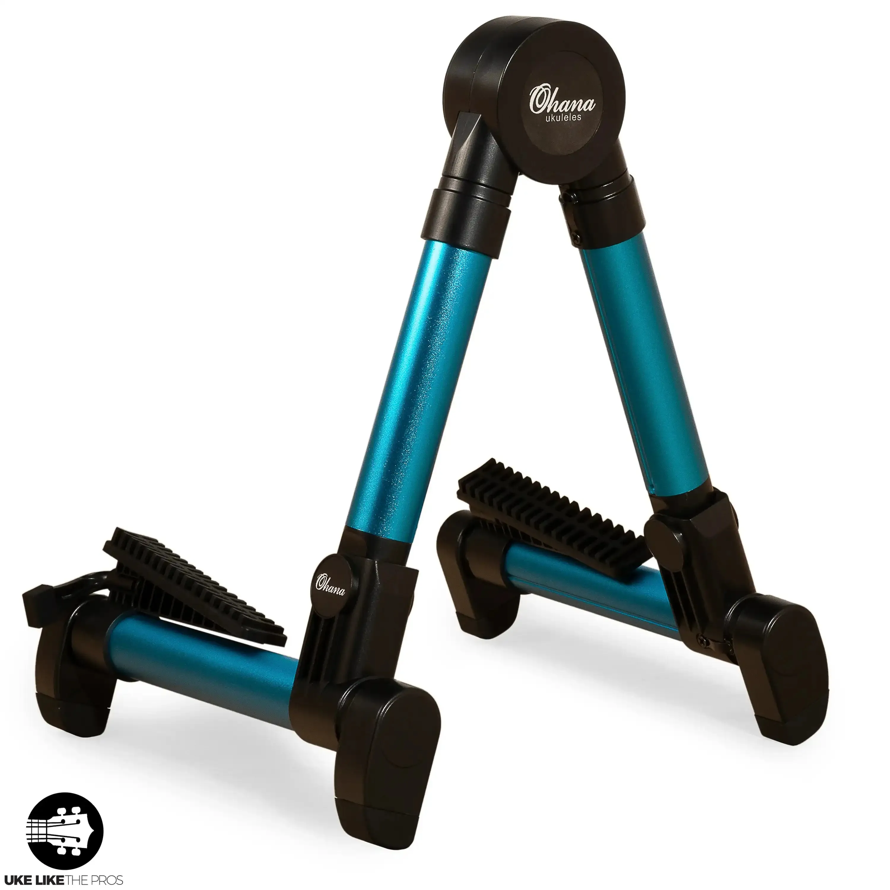 Ohana US-30 BL Lightweight A-Frame Blue Portable Uke Stand - BLUE - Image 2