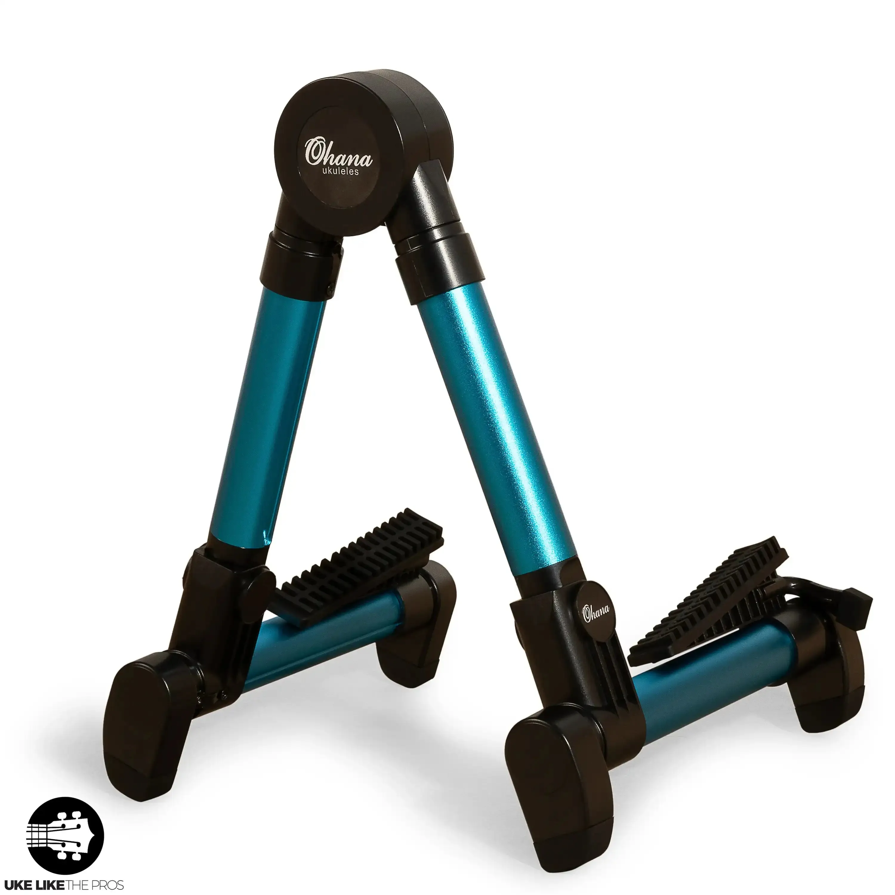 Ohana US-30 BL Lightweight A-Frame Blue Portable Uke Stand - BLUE - Image 3