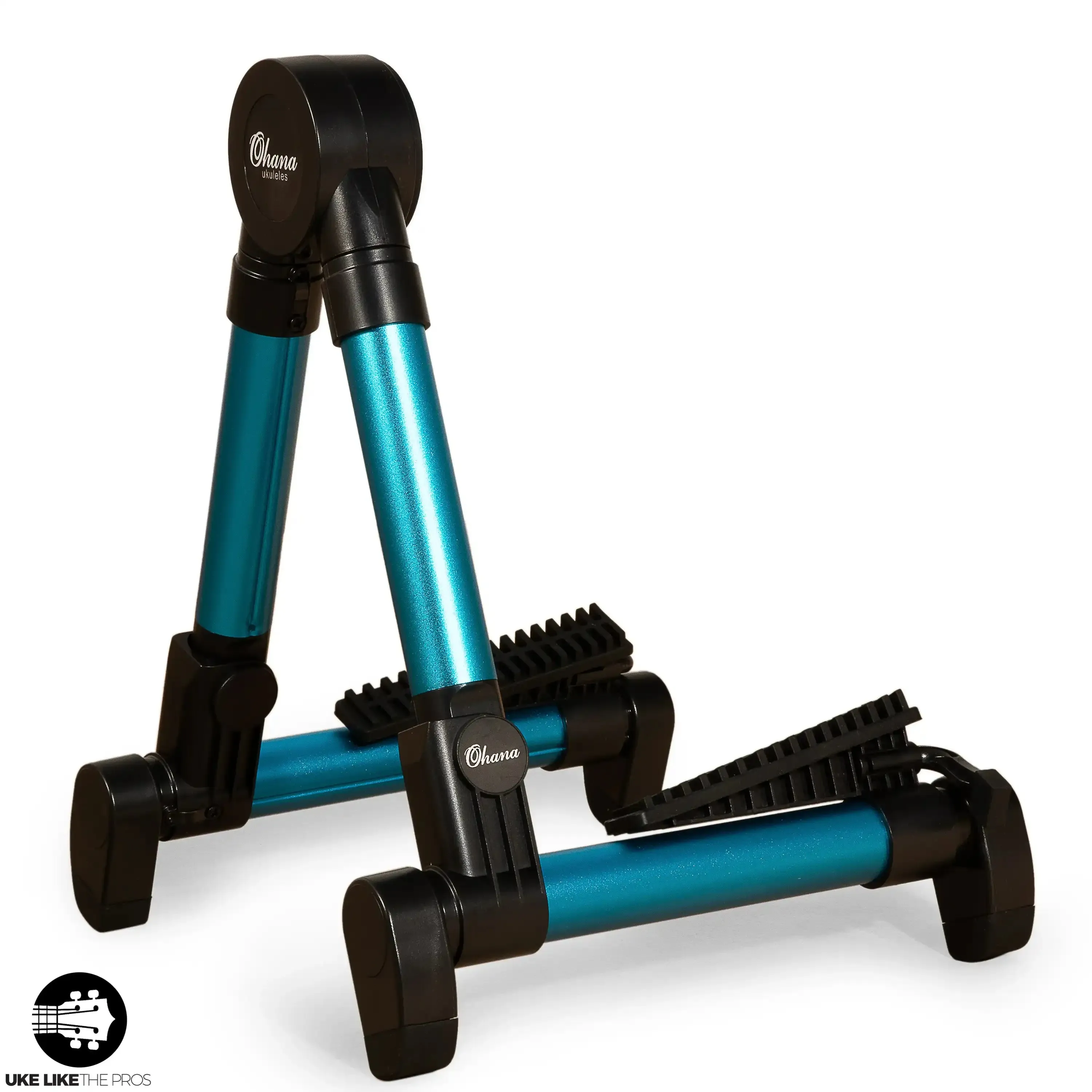 Ohana US-30 BL Lightweight A-Frame Blue Portable Uke Stand - BLUE - Image 4