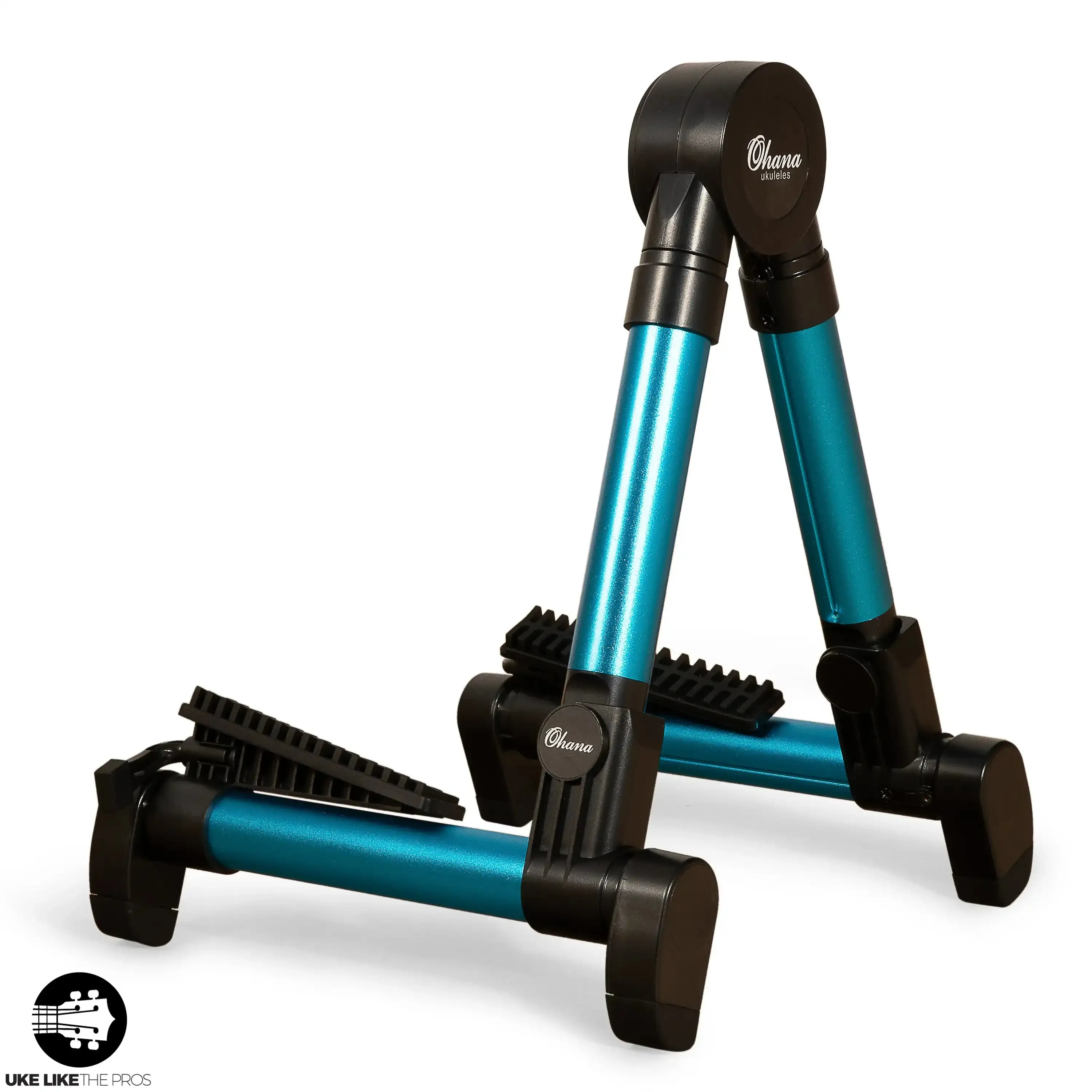 Ohana US-30 BL Lightweight A-Frame Blue Portable Uke Stand - BLUE - Image 5