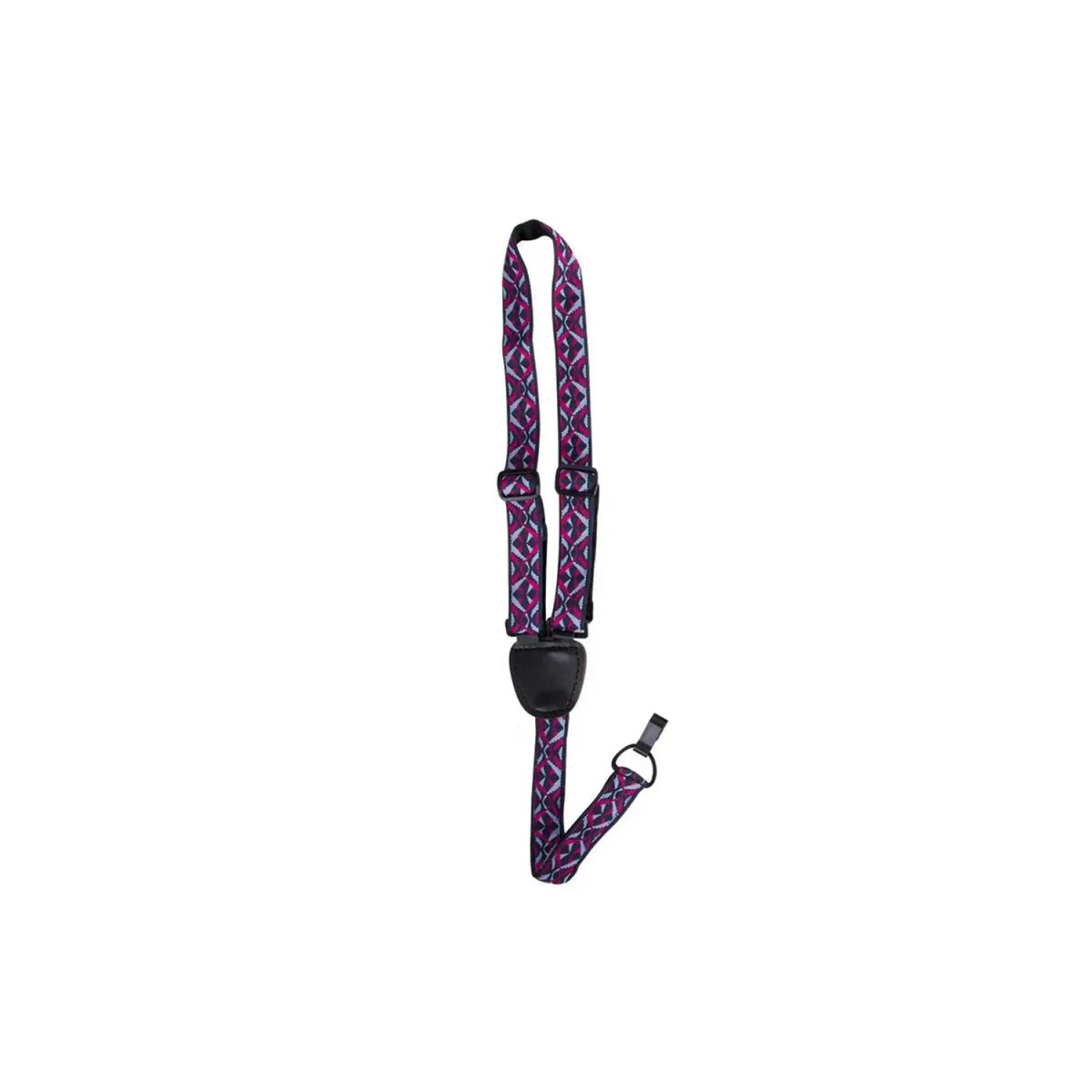 On-Stage GSA70P Patterned Ukulele Strap - Pink and Blue