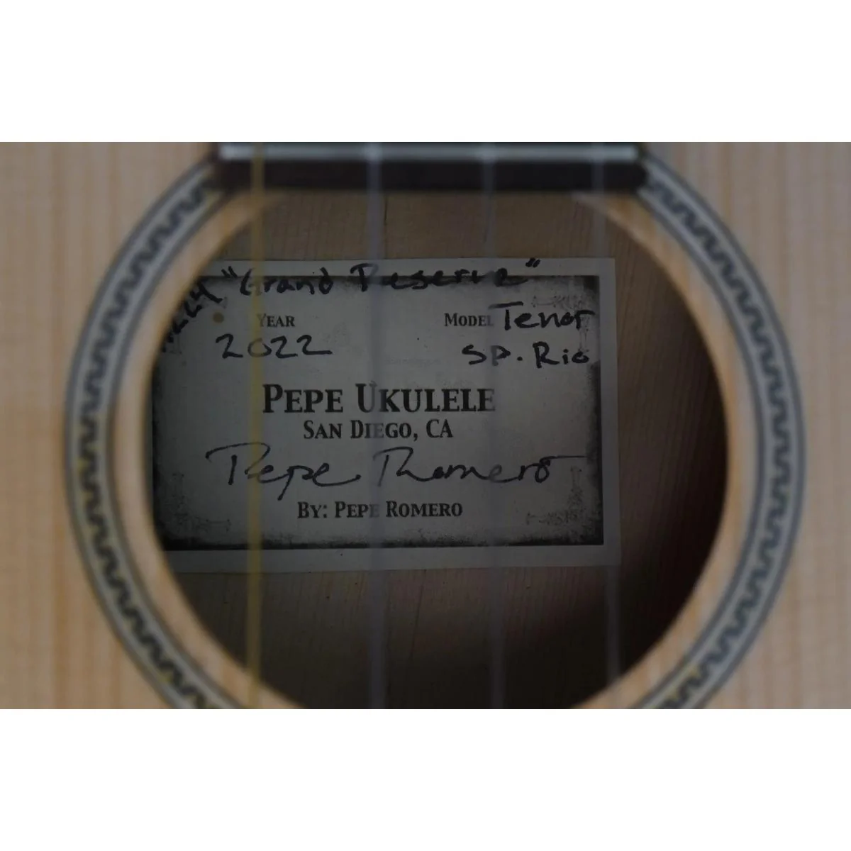 Pepe Romero Custom Moon Spruce and Rosewood Grand Reserve Tenor Ukulele “RIO” #224 - Image 3