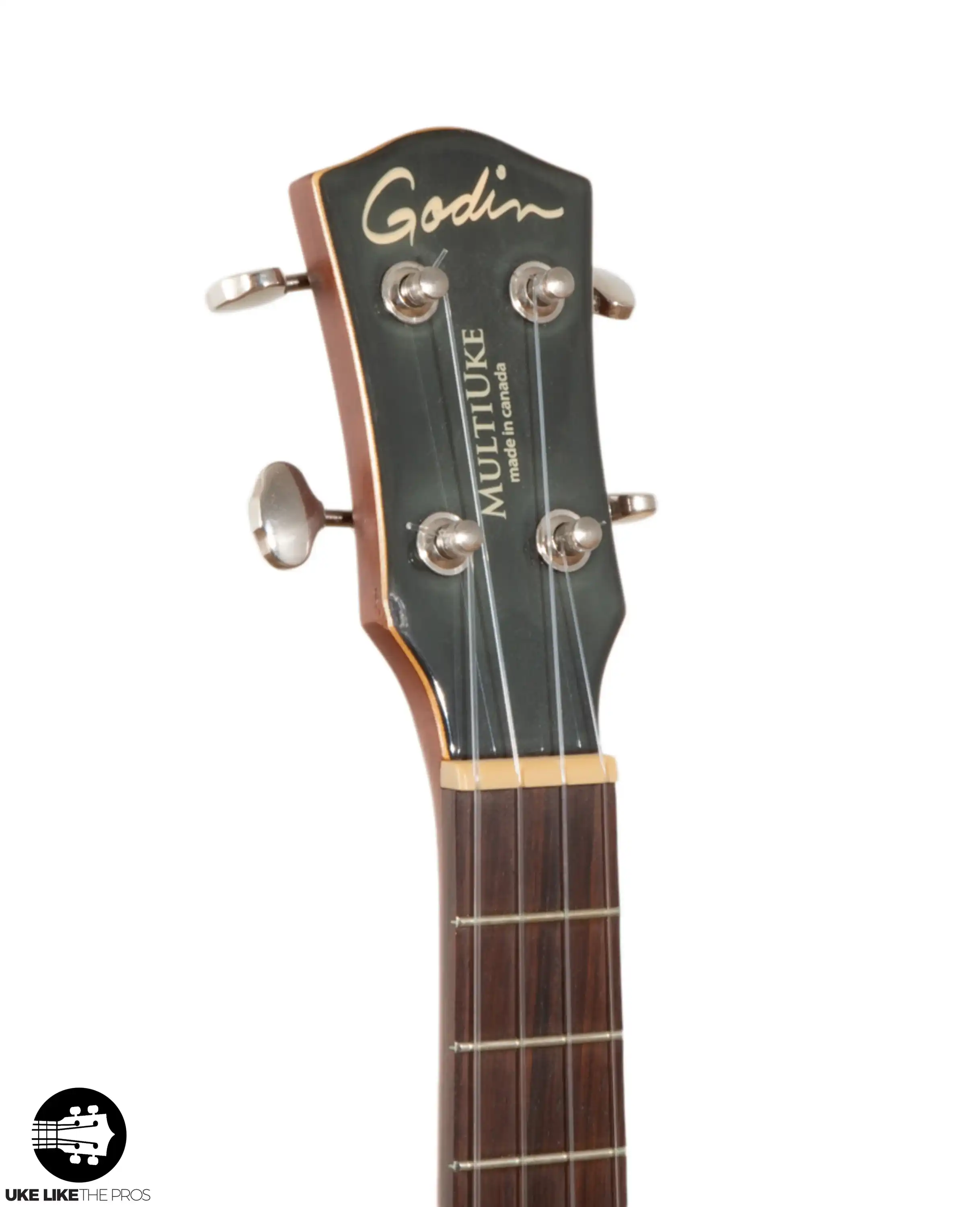[PRE-OWNED] Godin Multi Uke HG Solid Cedar Electric Tenor Ukulele "Dark N' Stormy" - Image 6