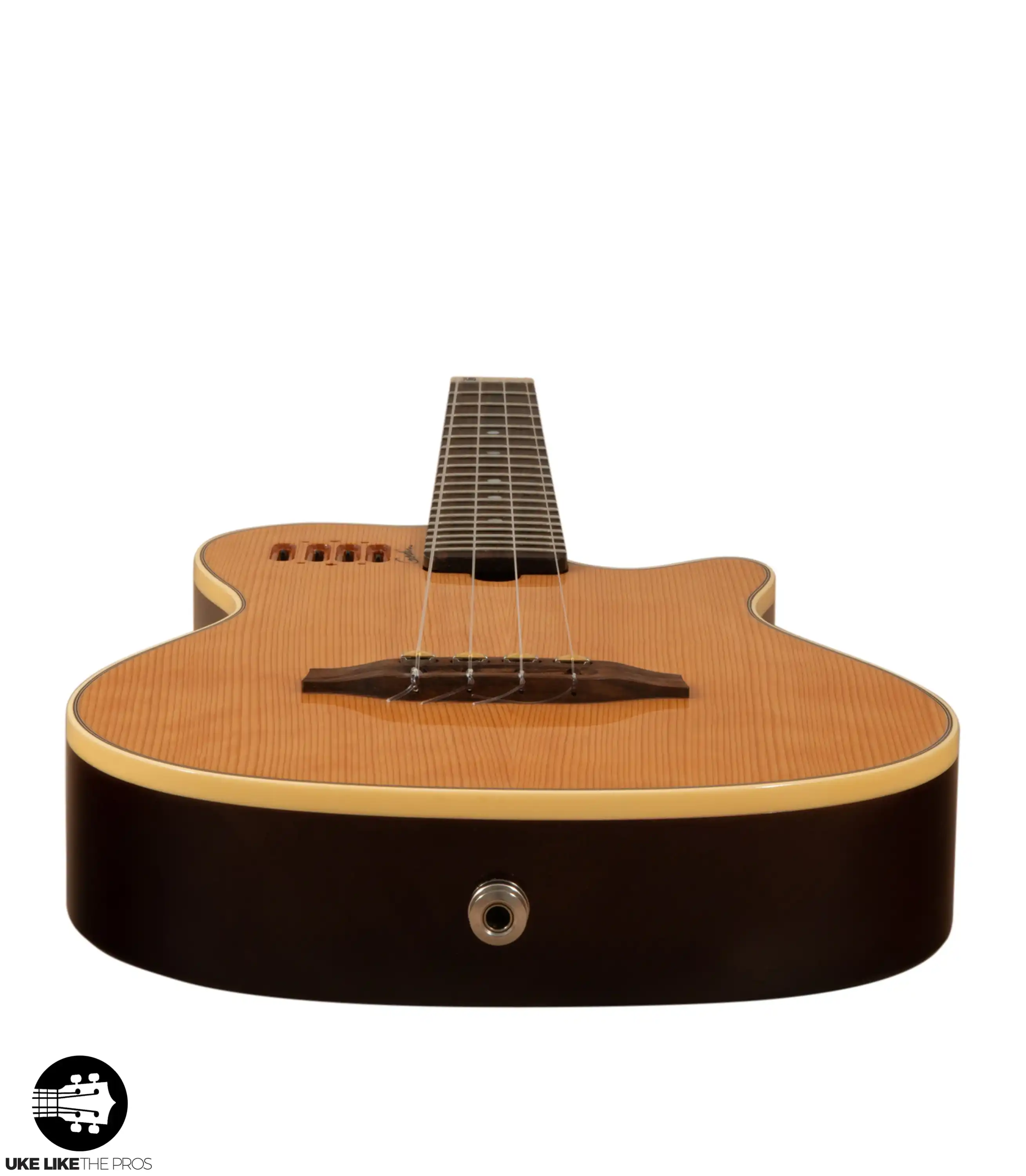 [PRE-OWNED] Godin Multi Uke HG Solid Cedar Electric Tenor Ukulele "Dark N' Stormy" - Image 8