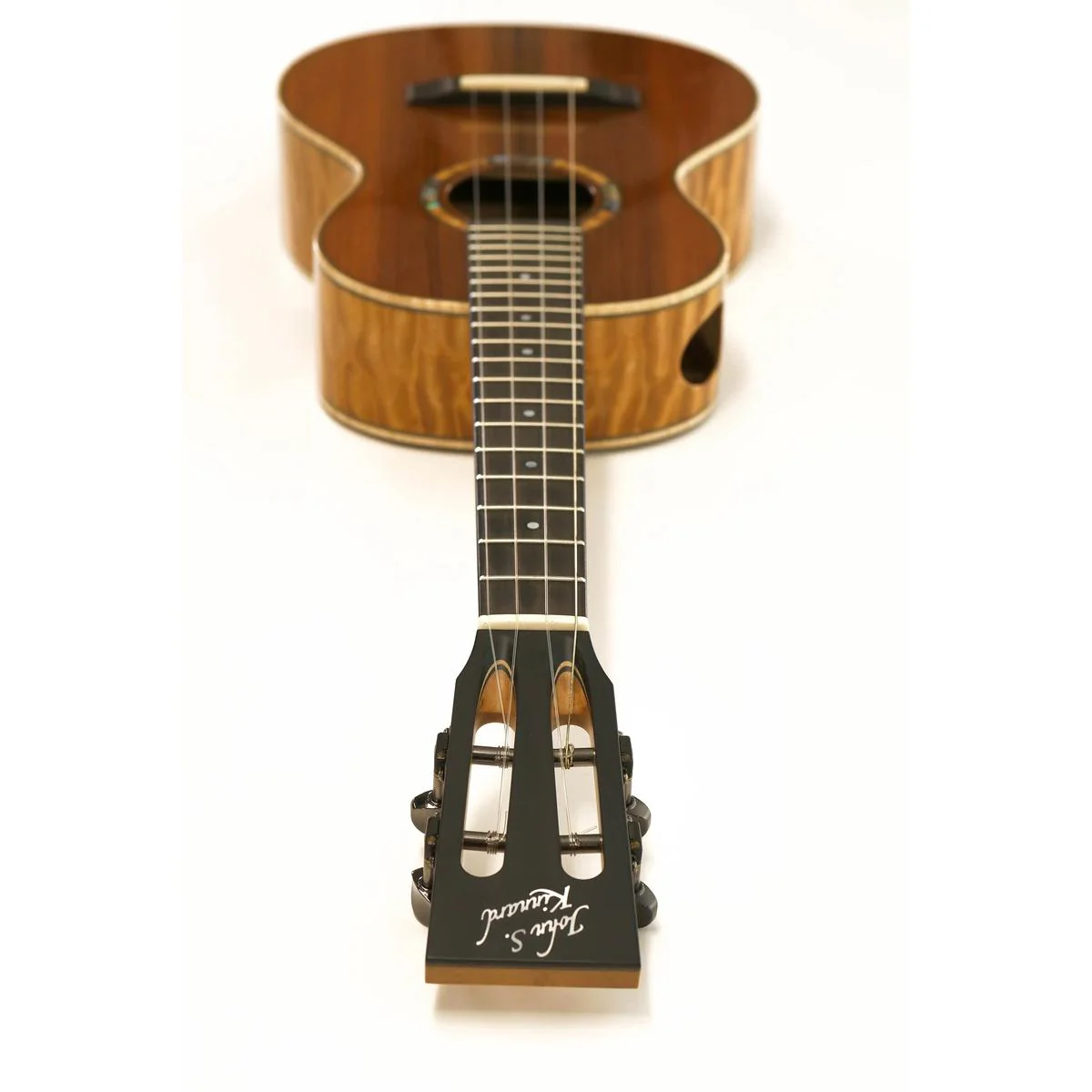 [PRE-OWNED] Kinnard Custom Tenor Sinker Redwood & Big Leaf Quilted Maple “Pale Moon” - Image 6