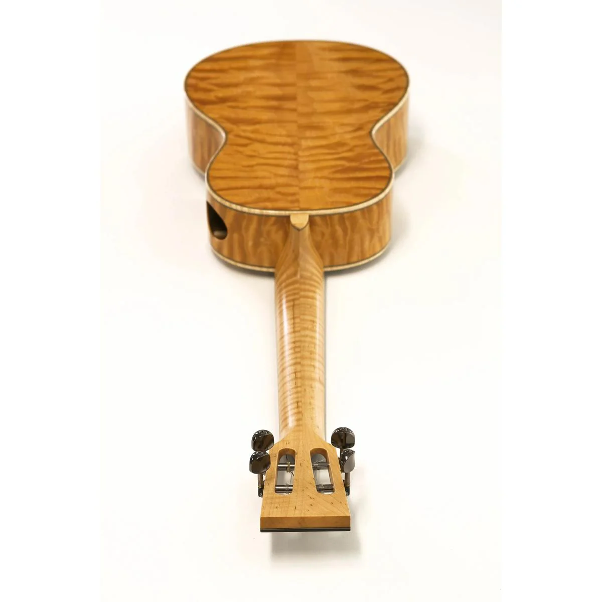 [PRE-OWNED] Kinnard Custom Tenor Sinker Redwood & Big Leaf Quilted Maple “Pale Moon” - Image 7