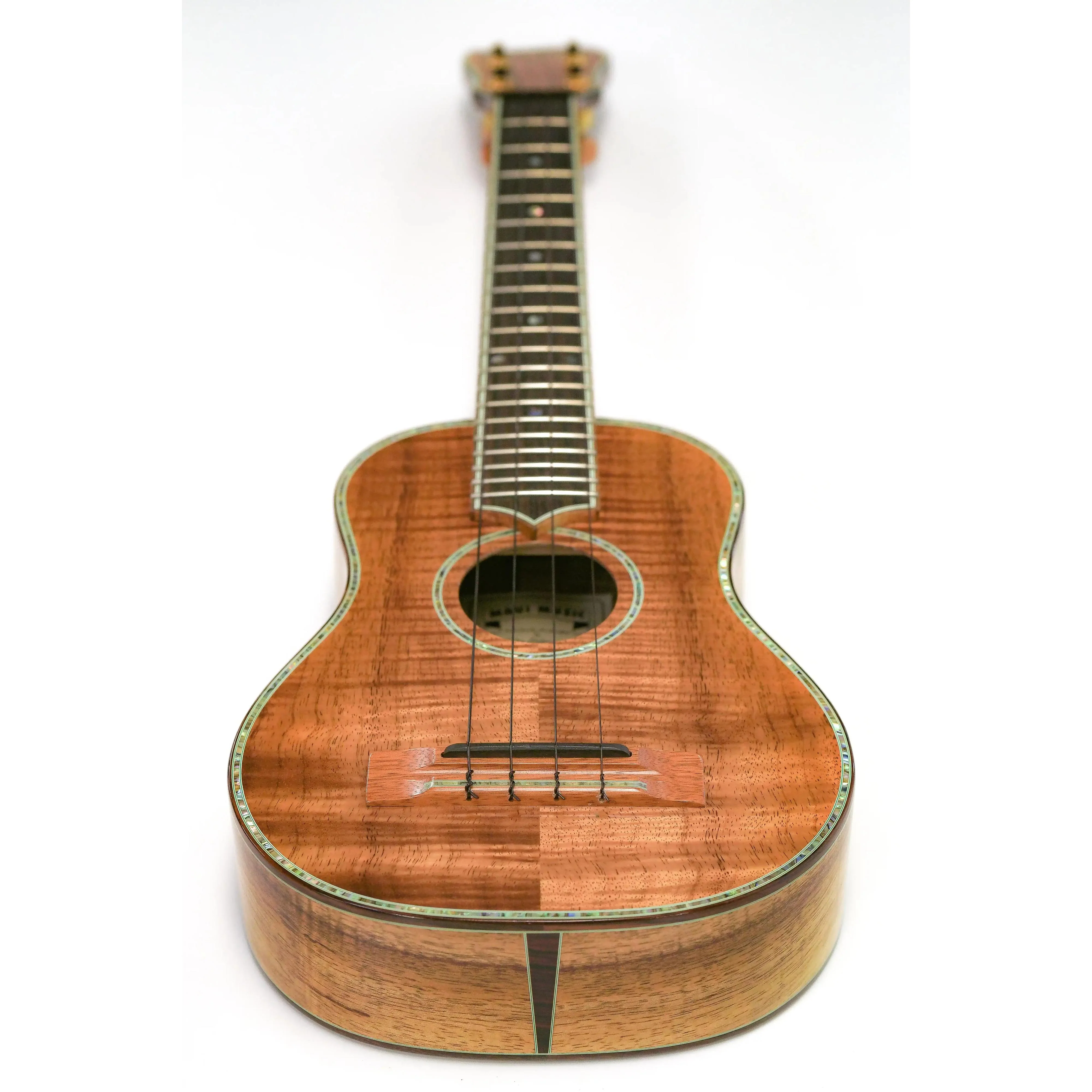 [PRE-OWNED] Maui Music CLK-DLX Custom Koa Concert Long Neck Ukulele "Green Lantern" - Image 4