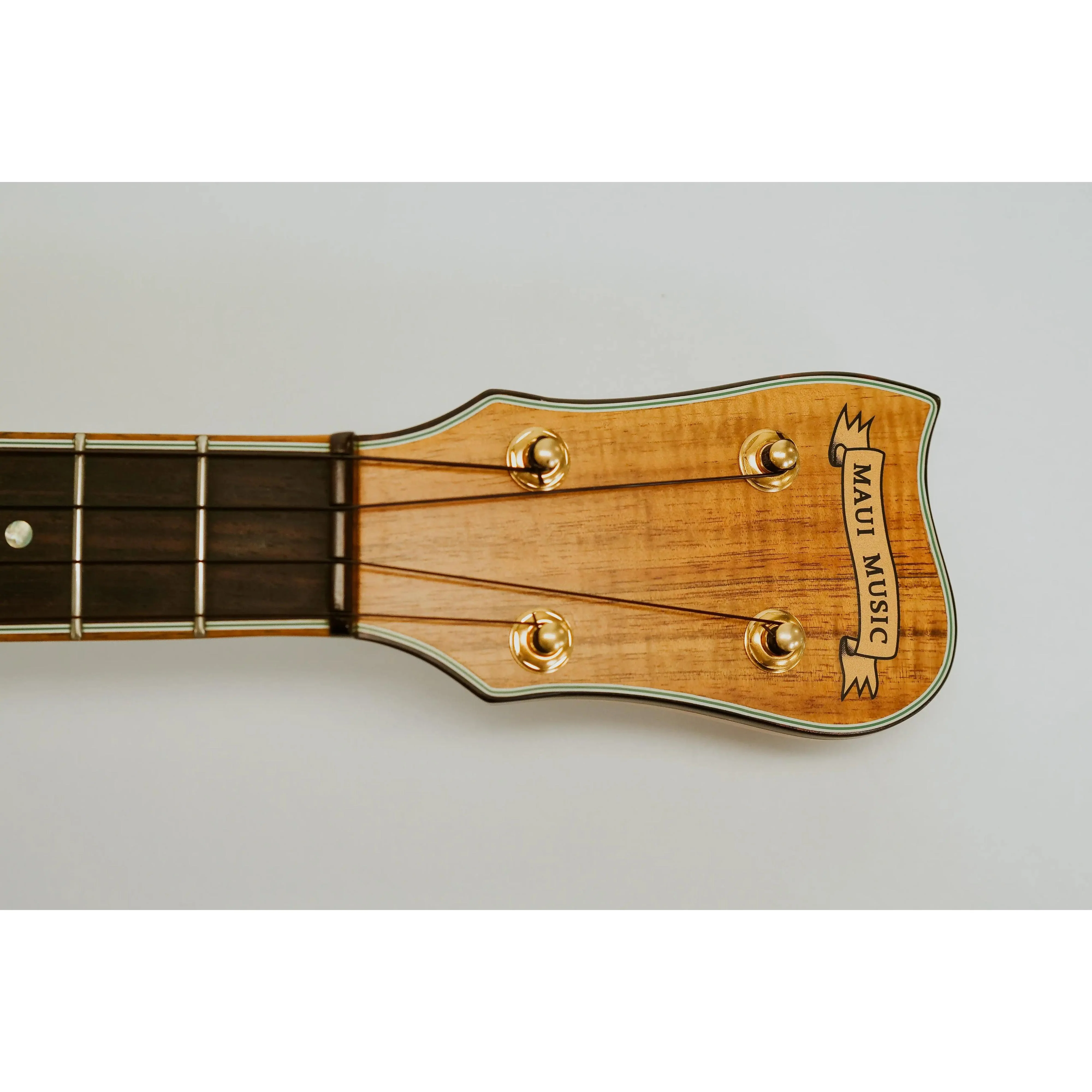 [PRE-OWNED] Maui Music CLK-DLX Custom Koa Concert Long Neck Ukulele "Green Lantern" - Image 5