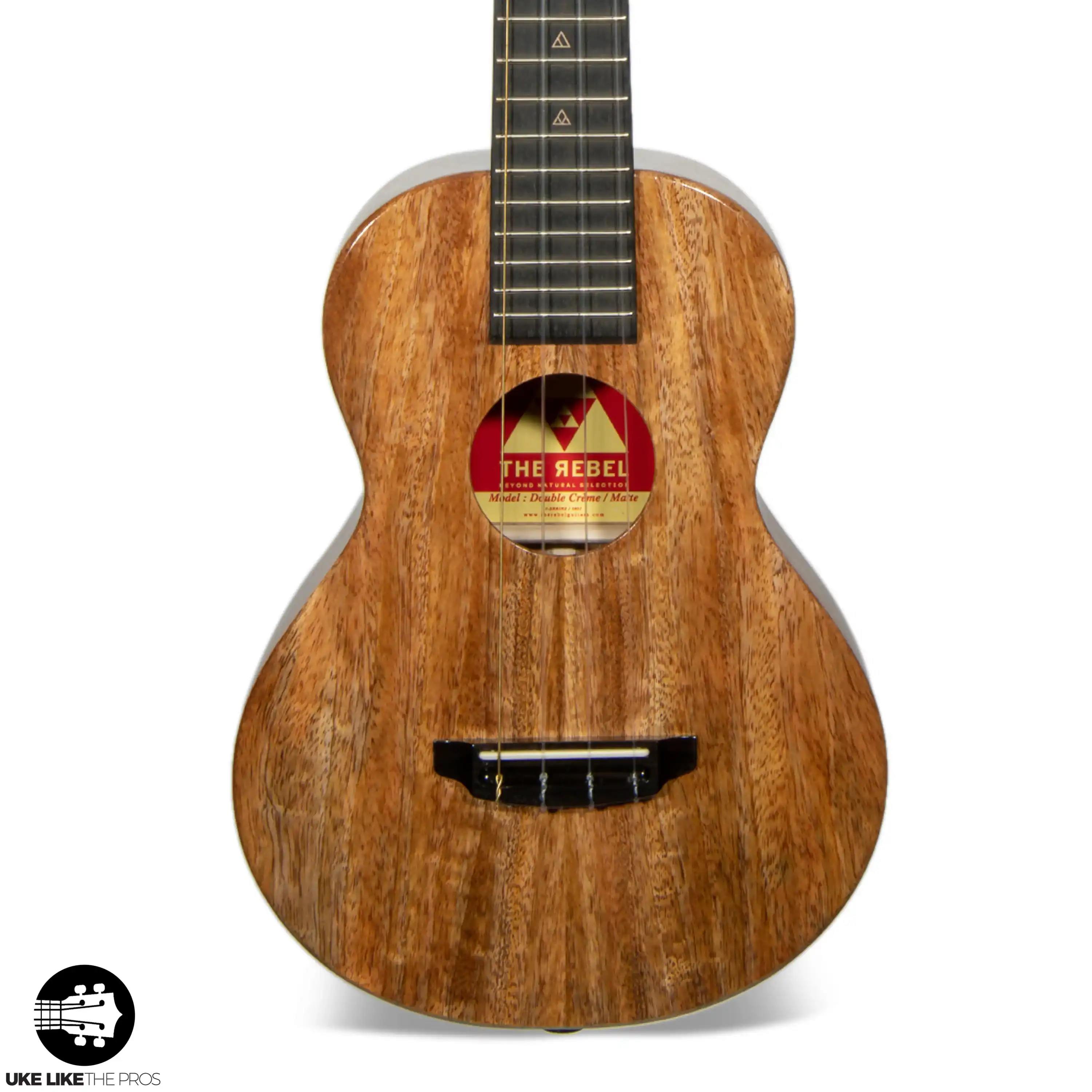 [PRE-OWNED] Rebel Double Creme Concert Ukulele Solid Mango "Frothy" K & K Pickup Installed - Image 4