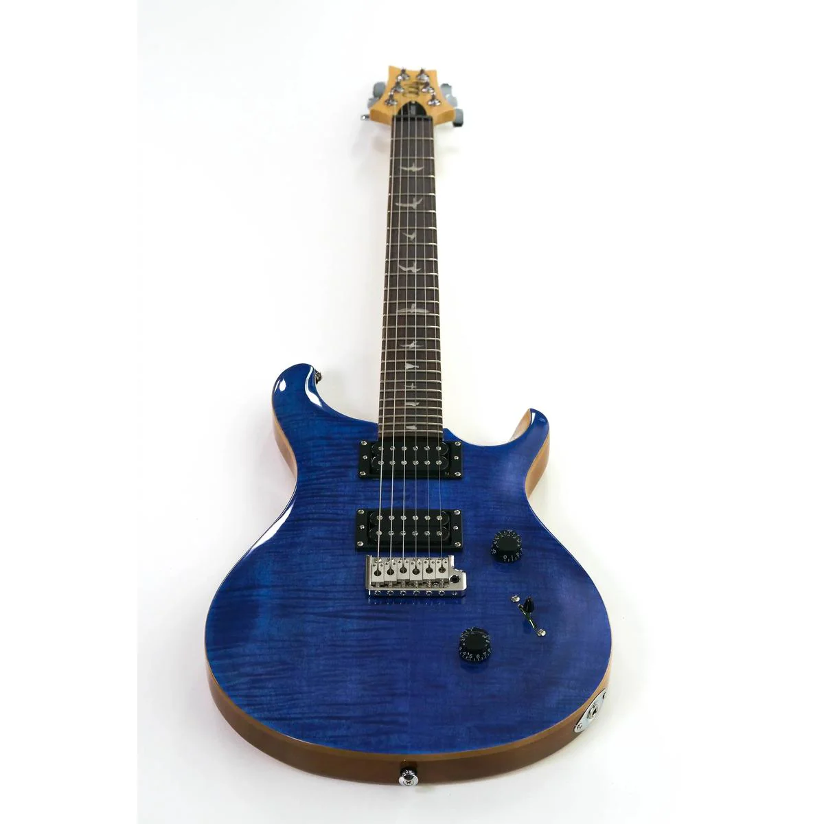 PRS SE Custom 24 Electric Guitar - Faded Blue Burst - Image 4