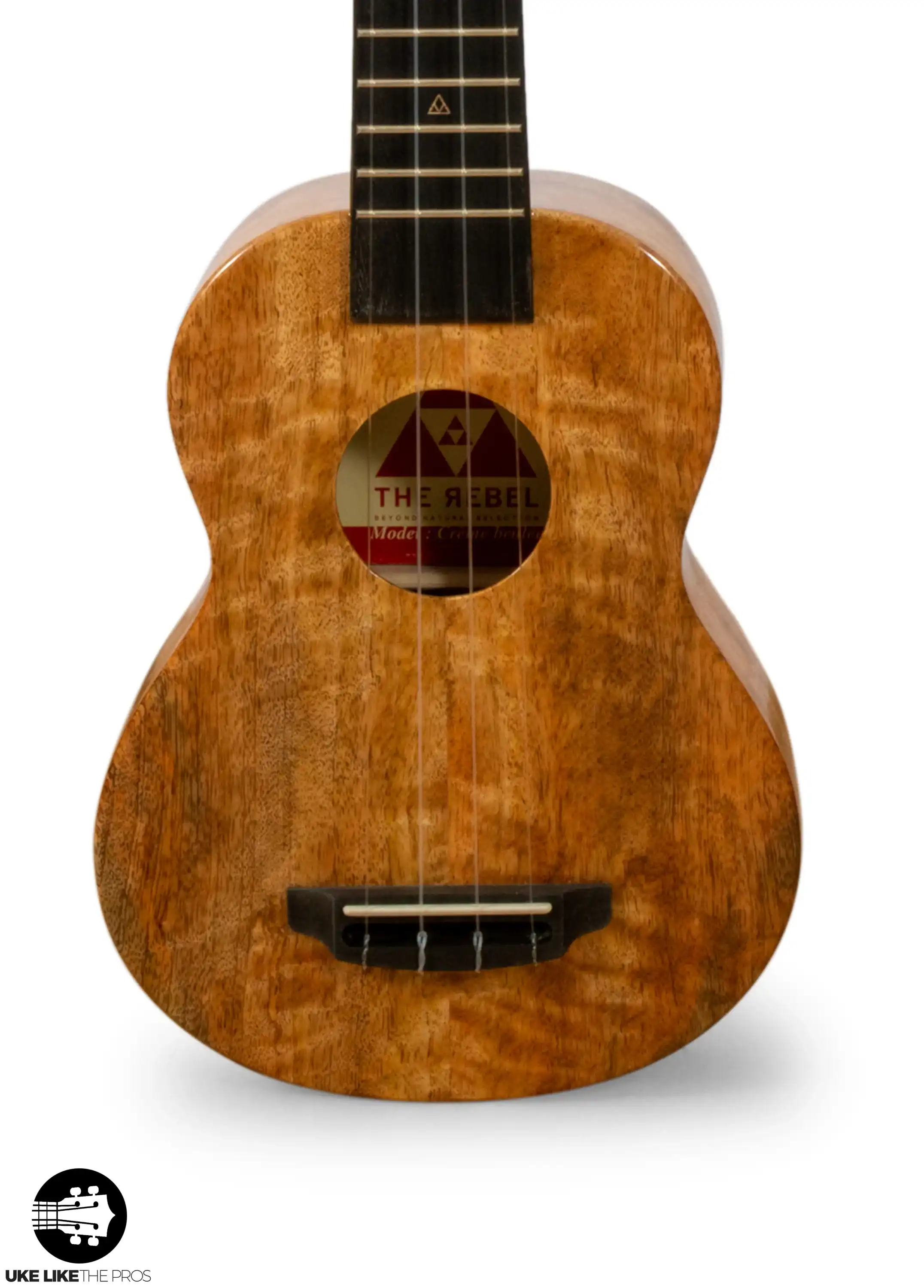 Rebel Creme Brulee Slimline Soprano Ukulele Mango "Aerin" - Image 5