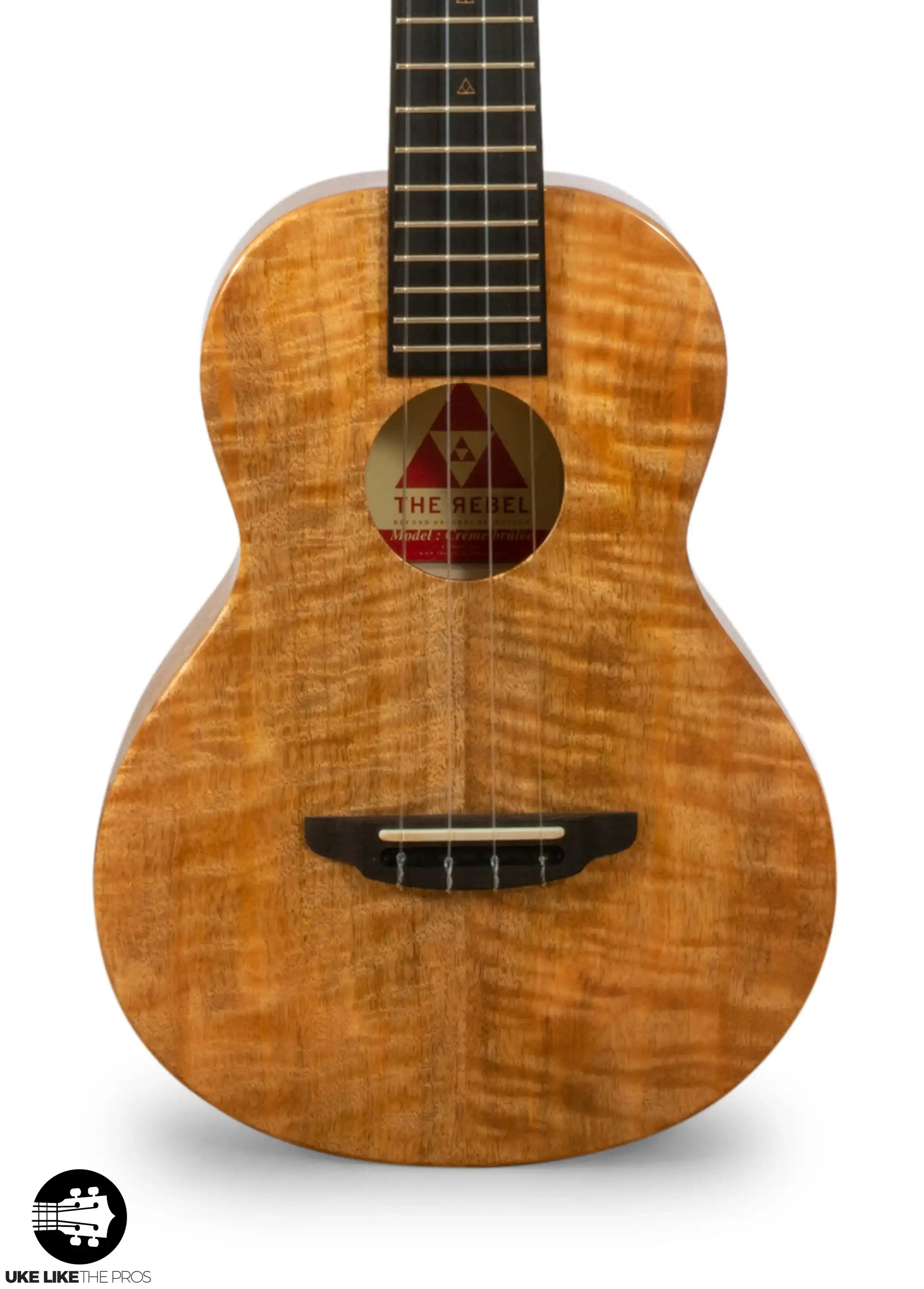 Rebel Creme Brulee Slimline Tenor Ukulele Solid Mango "Kylo" - Image 5