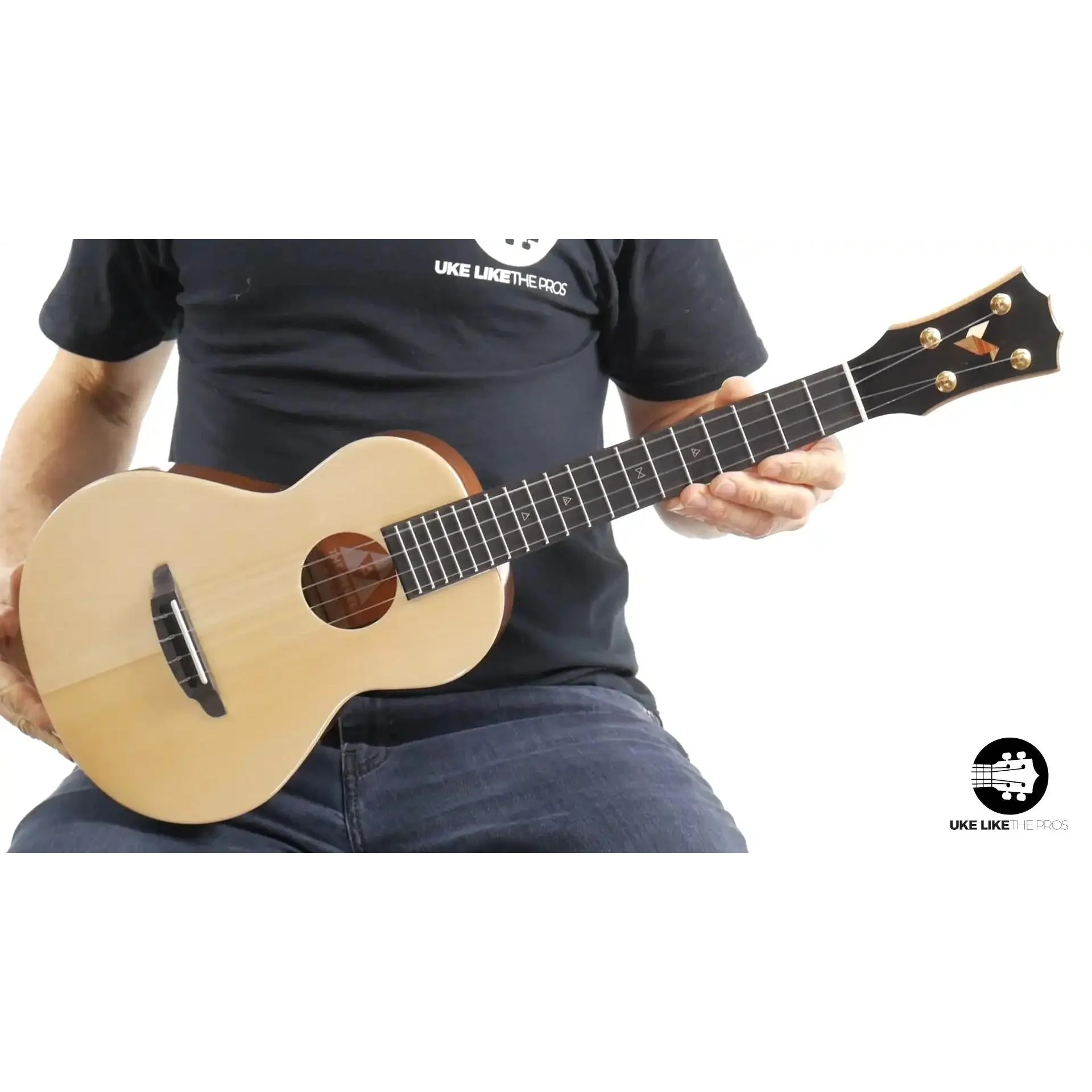 Rebel Double Cheese Tenor Ukulele Solid Spruce Top and Mahogany "Shooting Star" - Image 2