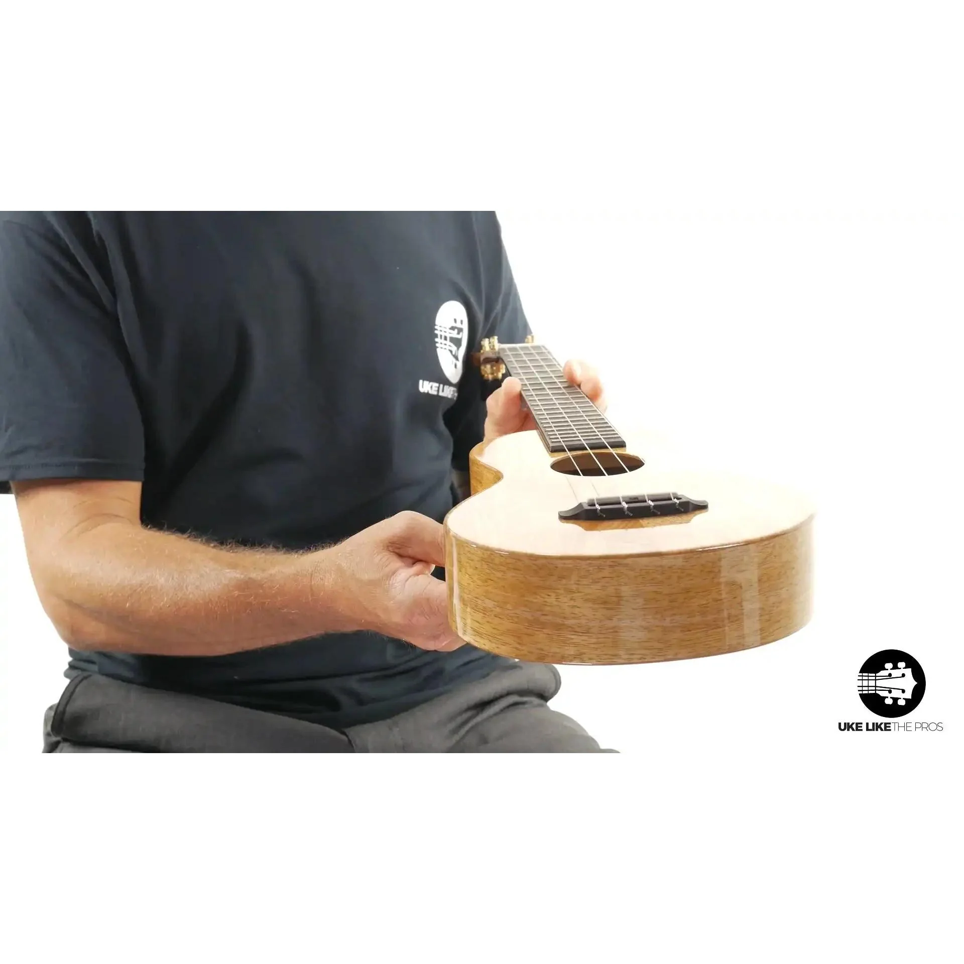 Rebel Double Creme Long Neck Concert Ukulele Mango "Butter" - Image 3