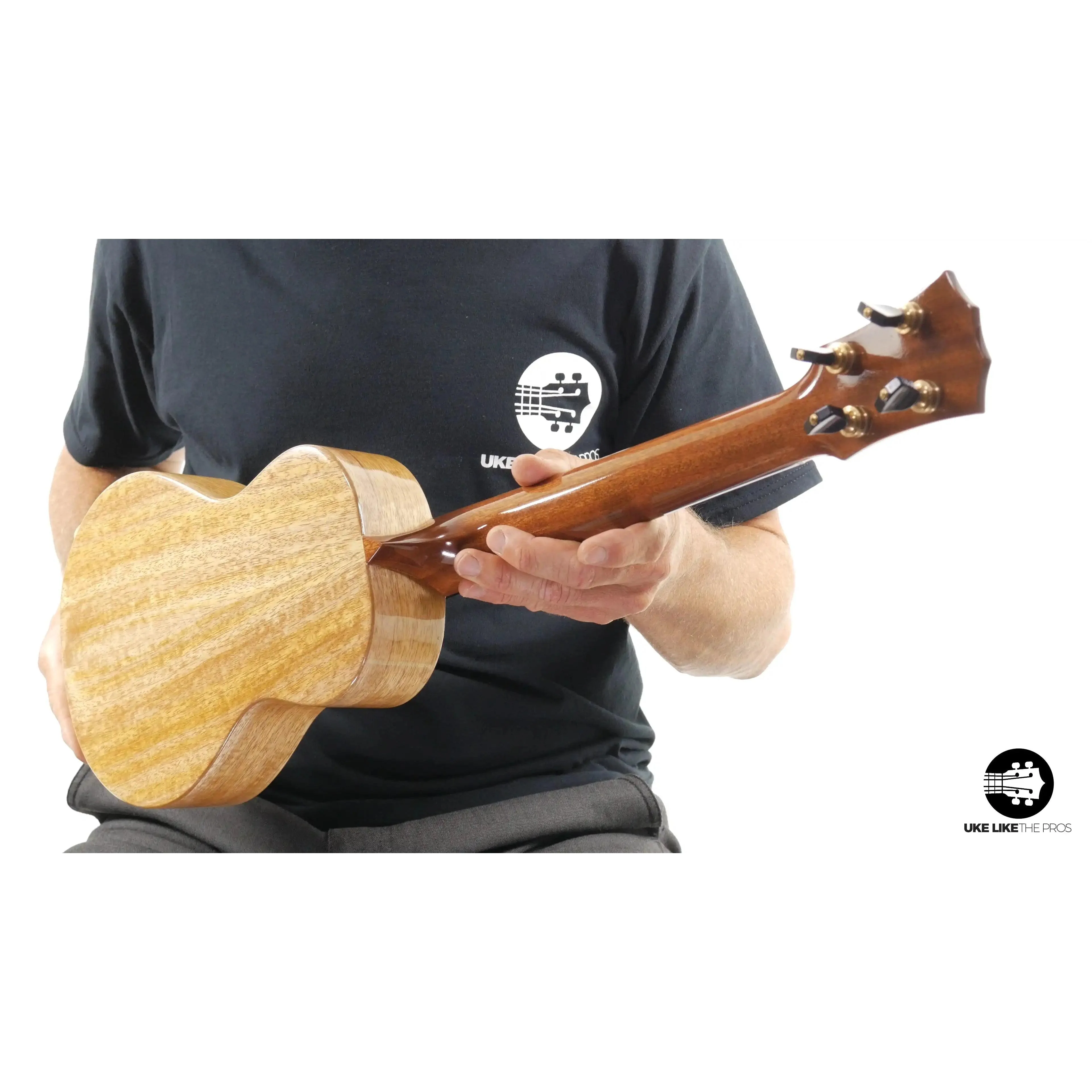 Rebel Double Creme Long Neck Concert Ukulele Mango "Fool's Gold" - Image 2