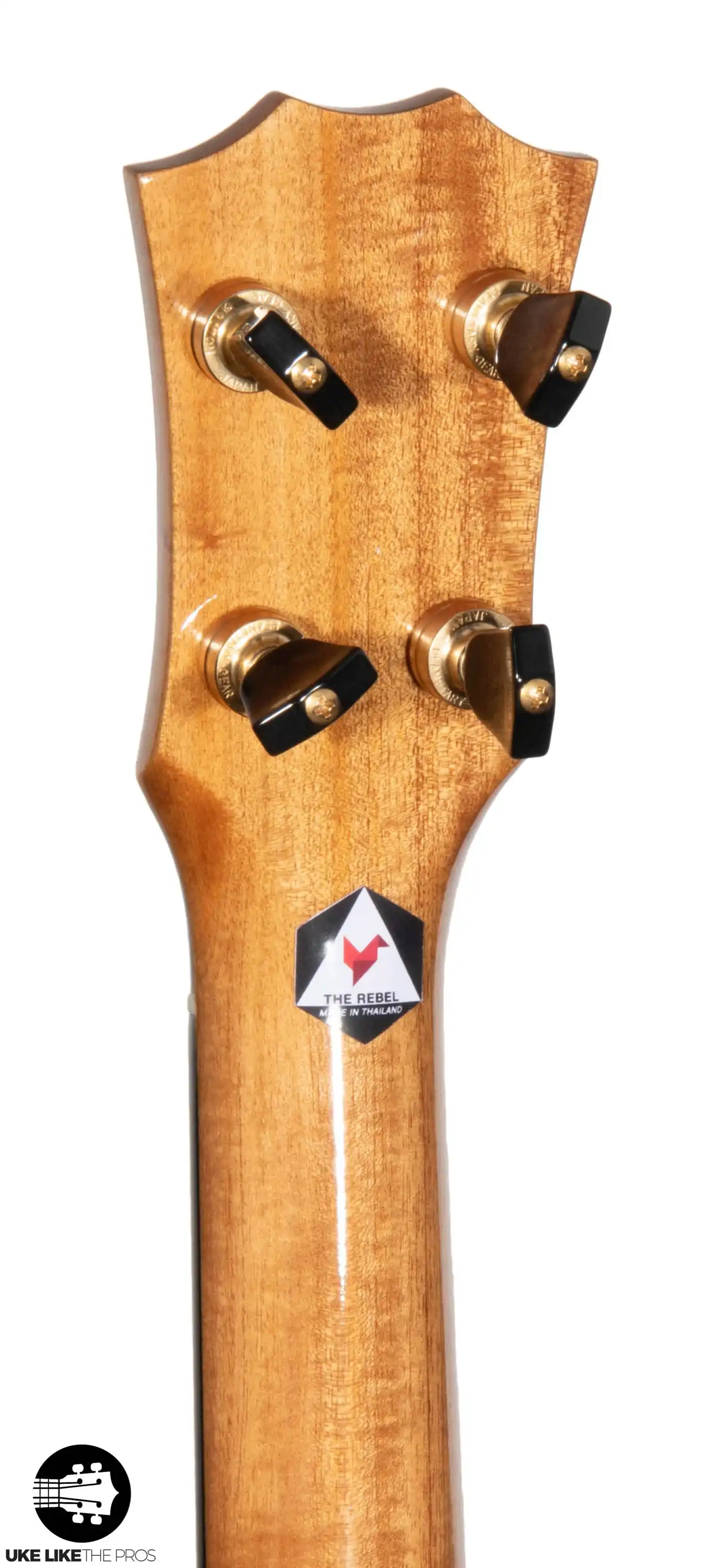 Rebel Double Creme Longneck Super Concert Slimline Ukulele Solid Mango “Beckett” - Image 7