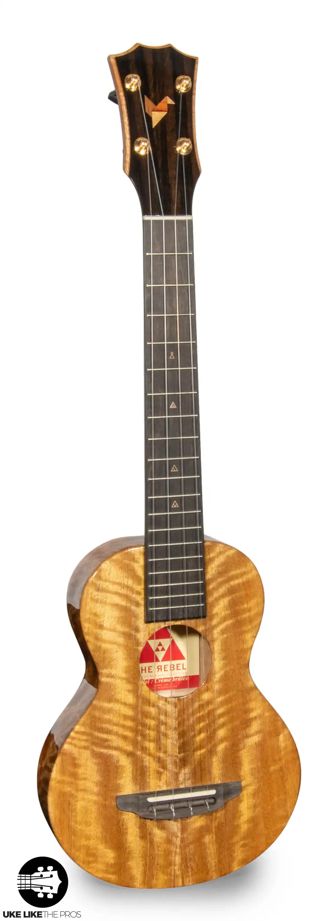 Rebel Double Creme Longneck Super Concert Slimline Ukulele Solid Mango “Deebo” - Image 3