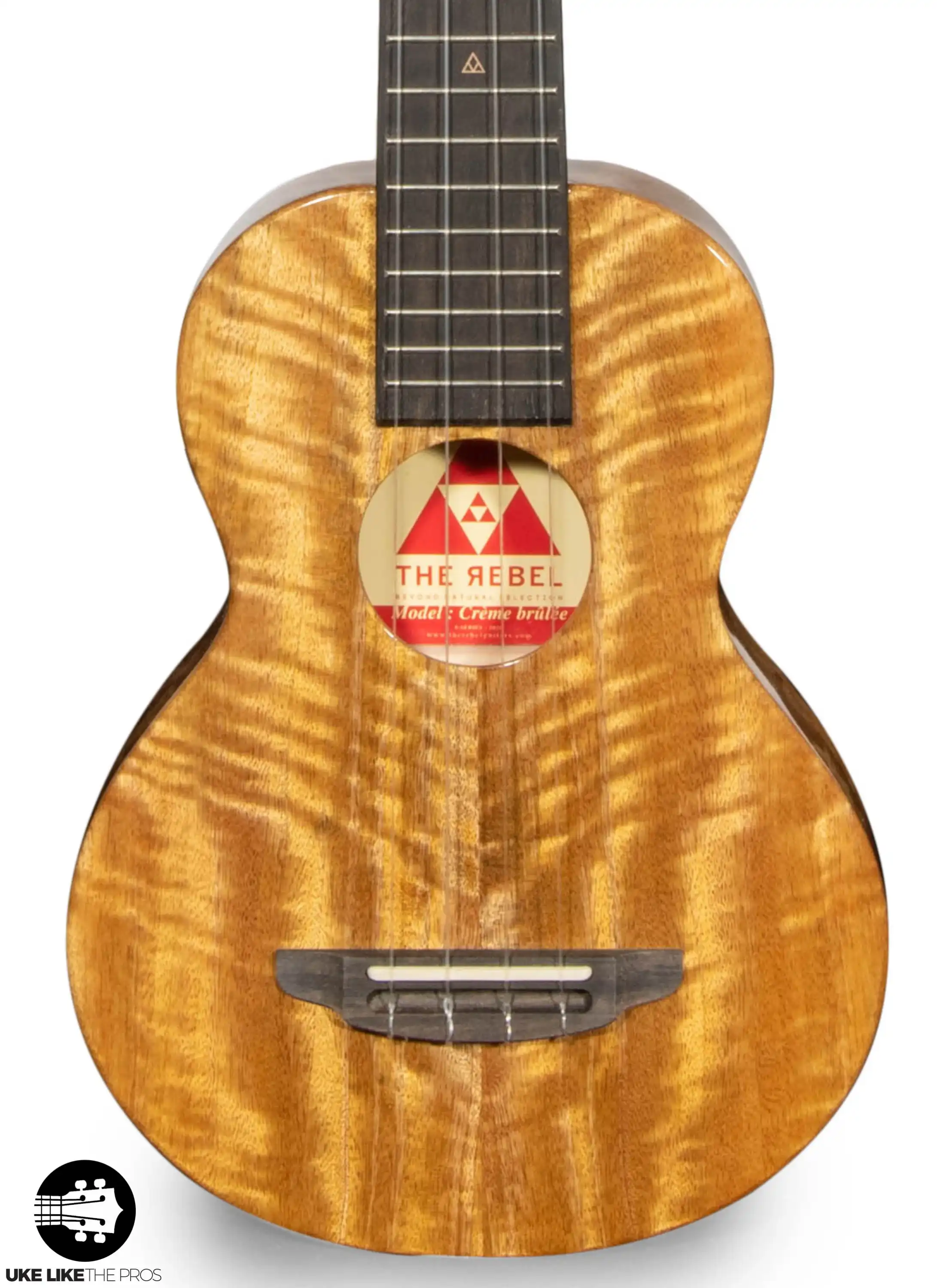 Rebel Double Creme Longneck Super Concert Slimline Ukulele Solid Mango “Deebo” - Image 5