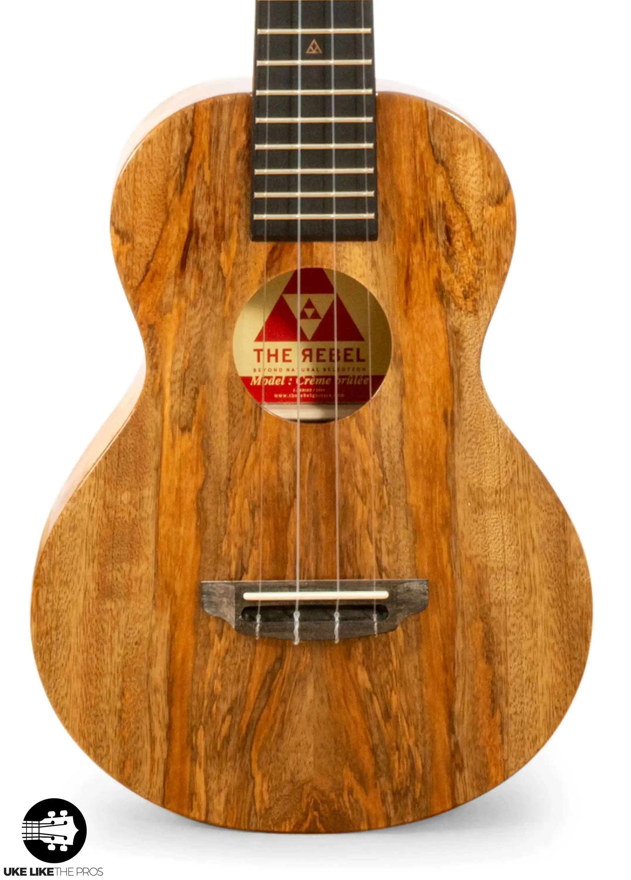 Rebel Creme Brulee Slimline Concert Ukulele Solid Mango "Melian" - Image 5
