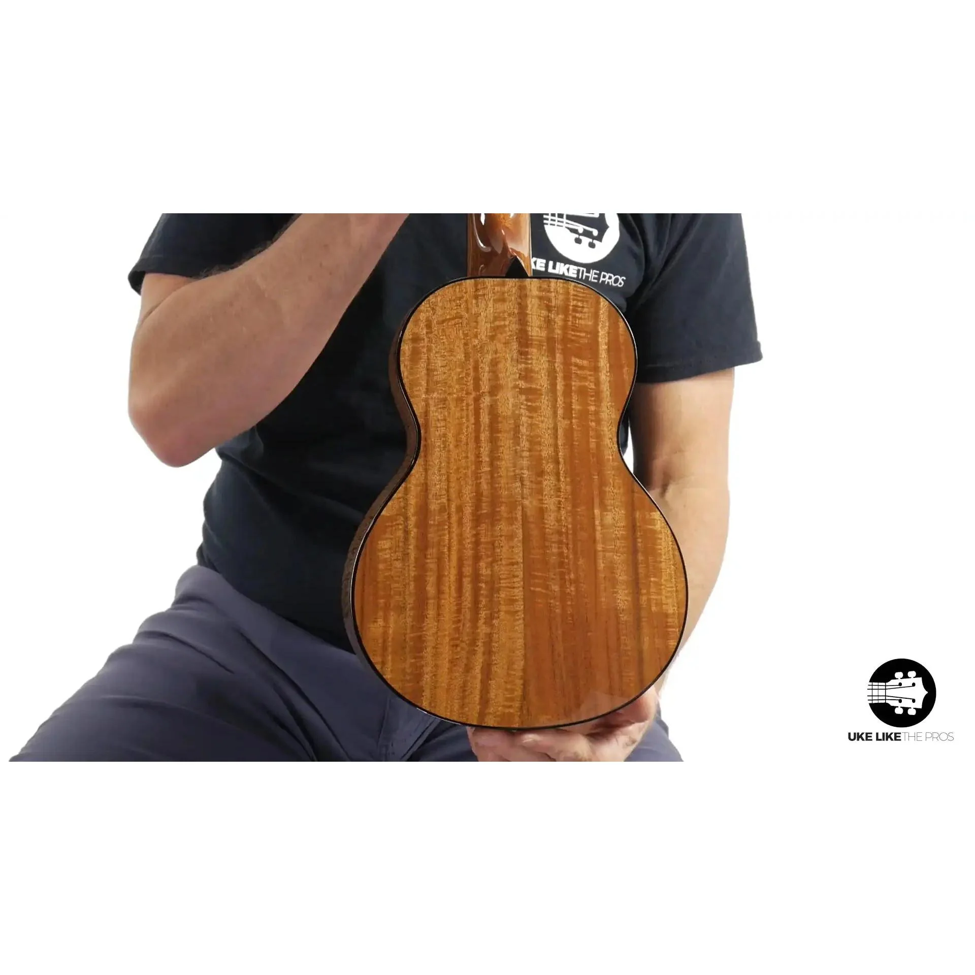 Rebel Pluto Tenor Ukulele Solid Spruce Top and Curly Acacia "Fire Walk" - Image 2