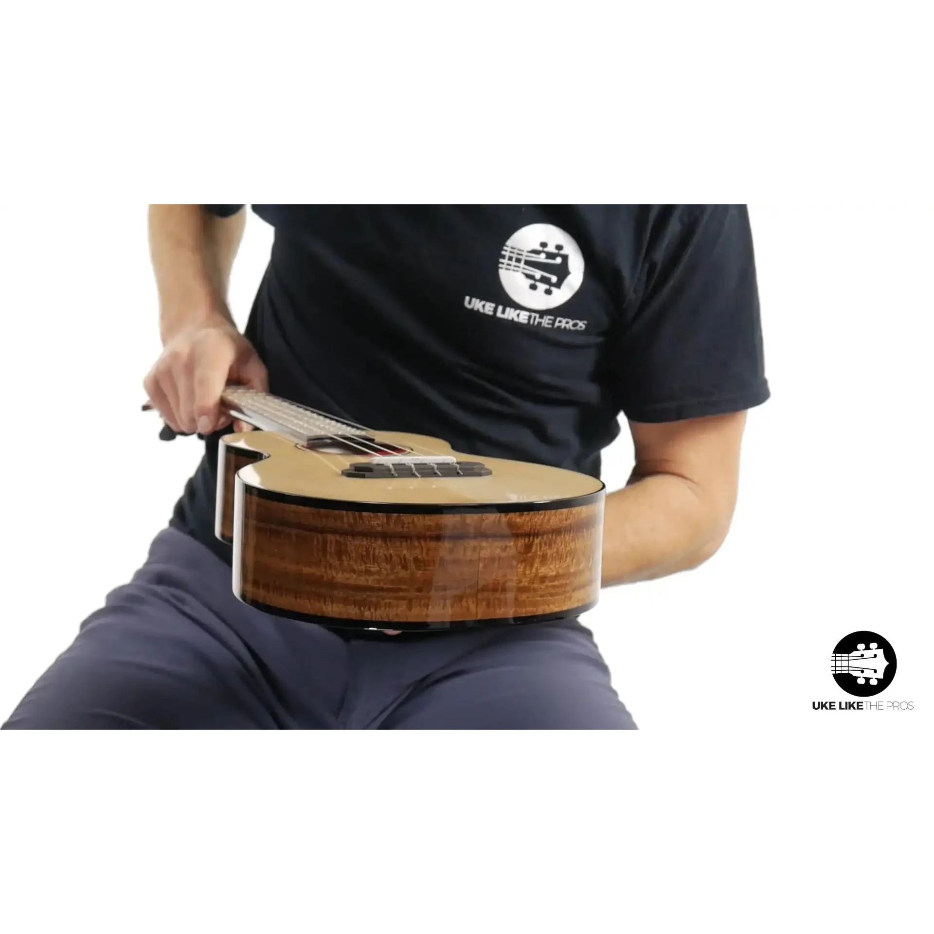 Rebel Pluto Tenor Ukulele Solid Spruce Top and Curly Acacia "Imperial Guard" - Image 7