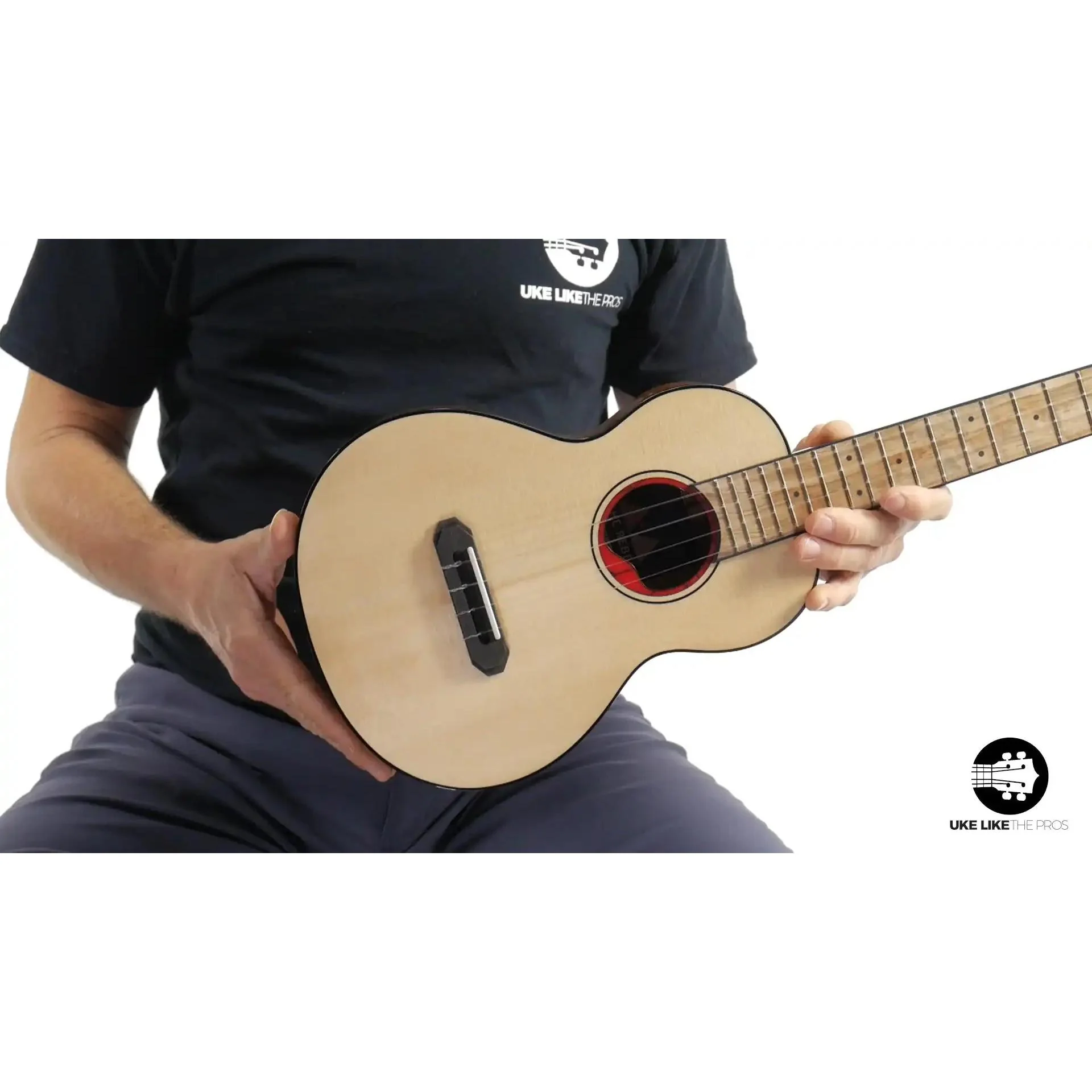 Rebel Pluto Tenor Ukulele Solid Spruce Top and Curly Acacia "Imperial Guard" - Image 9