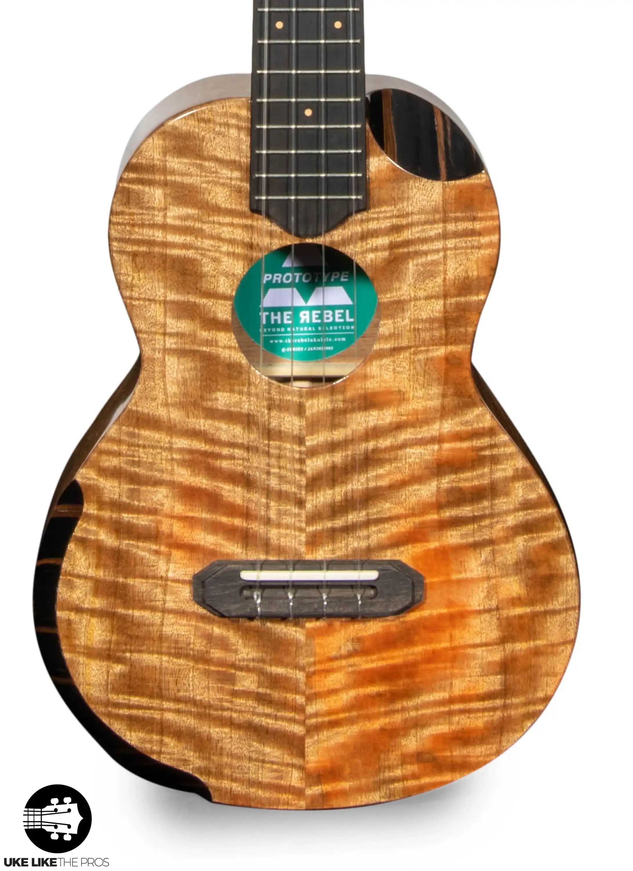 Rebel Prototype Double Creme Armrest Tenor Ukulele Solid Mango “Emmitt” - Image 5