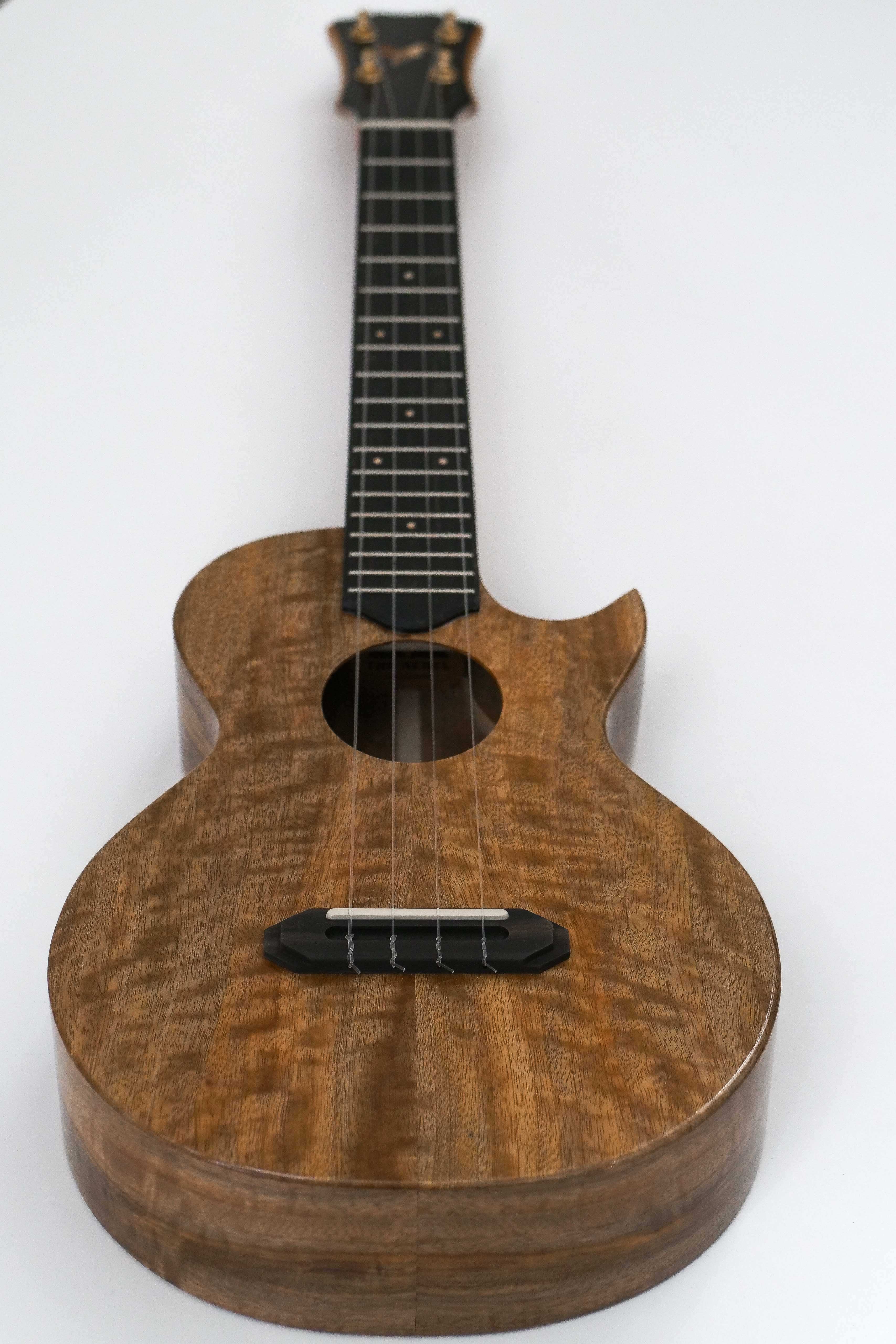 Rebel Prototype Double Creme Cutaway Tenor Ukulele - Image 6