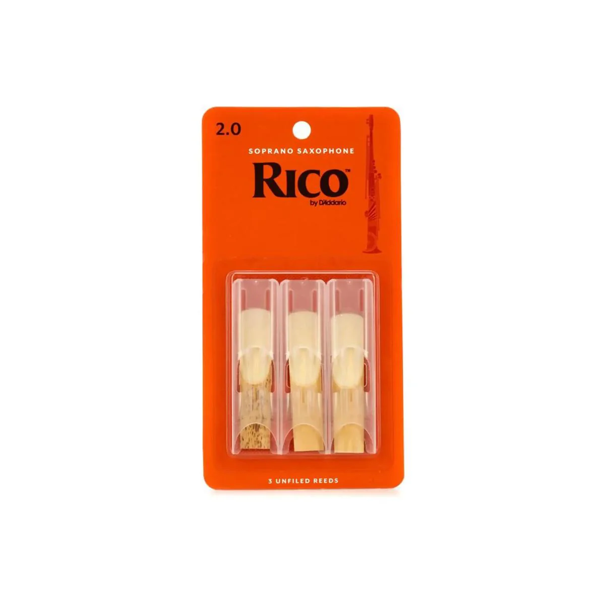Rico by D'Addario Soprano Saxophone Reeds Strength 2.0 - 3 Pack
