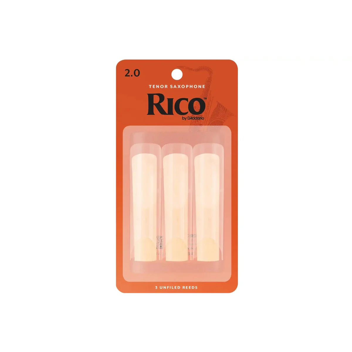 Rico by D'Addario Tenor Saxophone Reeds Strength 2.0 - 3 Pack