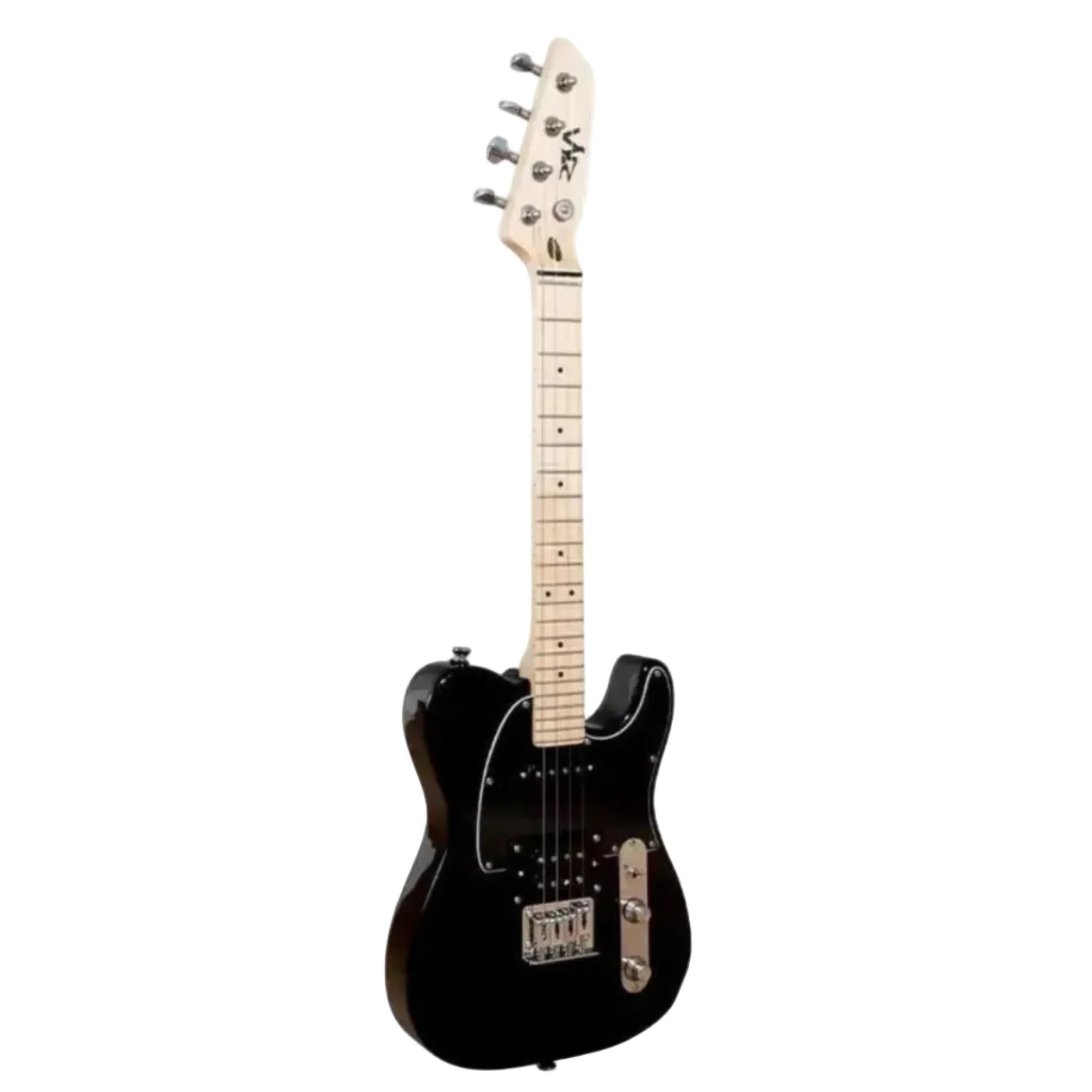 Risa TE-432-BL Tele Style Steel String Electric Tenor Ukulele - Black - Image 4