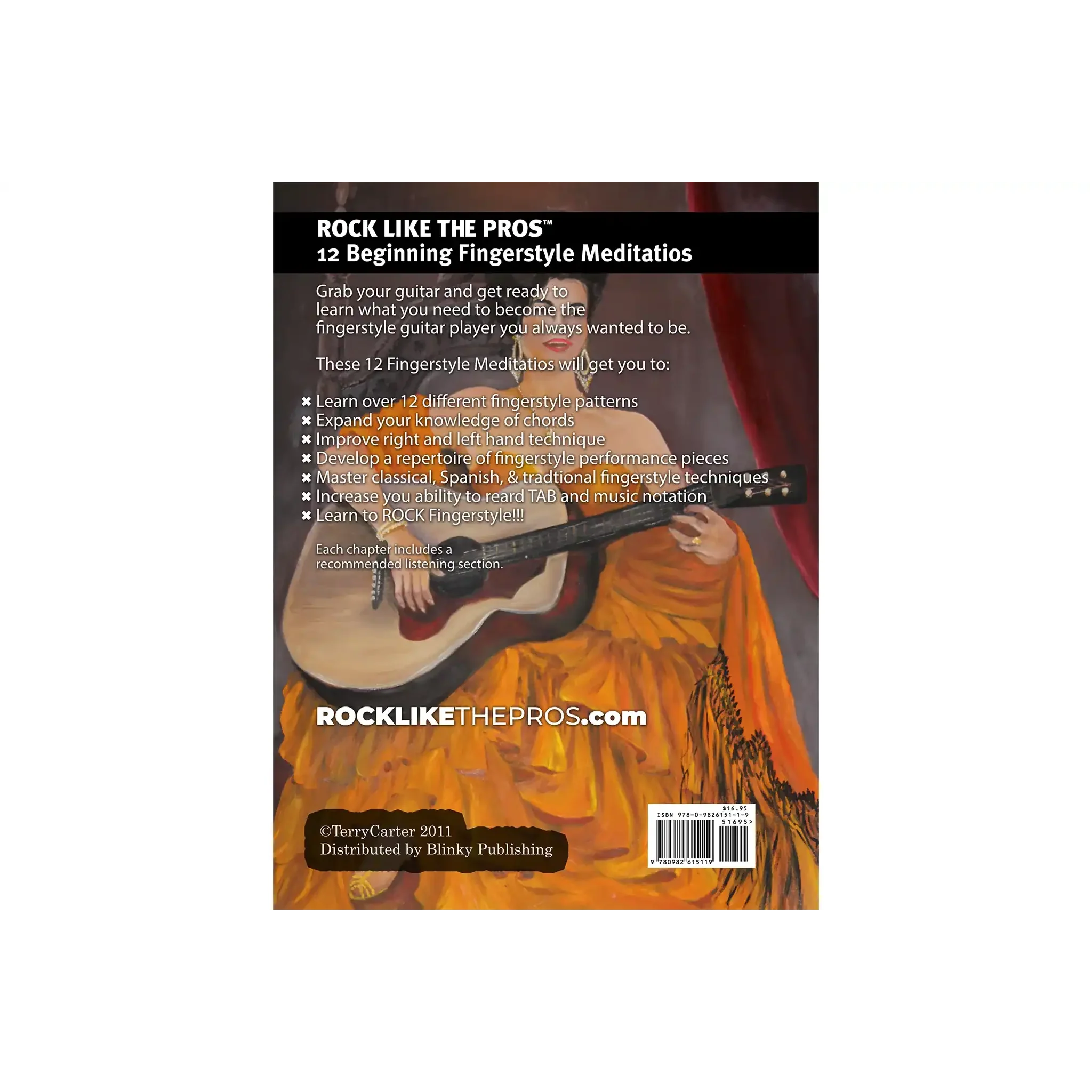 Rock Like The Pros 12 Beginning Guitar Fingerstyle Mediatios - Image 2