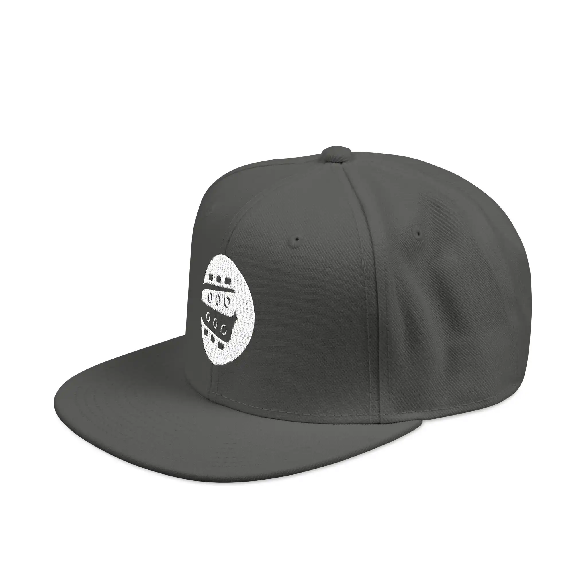 Rock Like The Pros Embroidered Snapback Hat - White Logo - Image 2