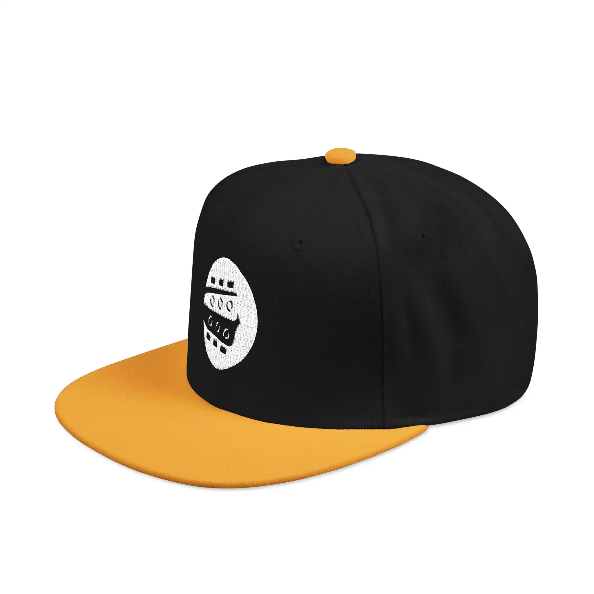 Rock Like The Pros Embroidered Snapback Hat - White Logo - Image 6